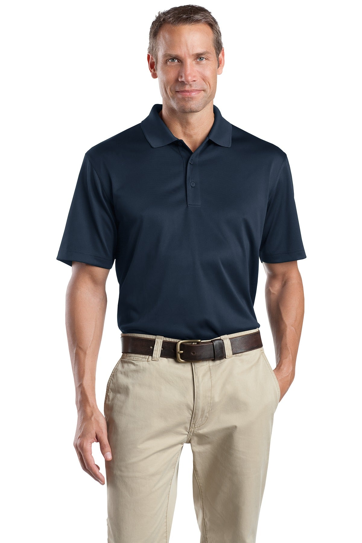 Custom logo CornerStone® - Select Snag-Proof Polo. CS412 in Dark Navy