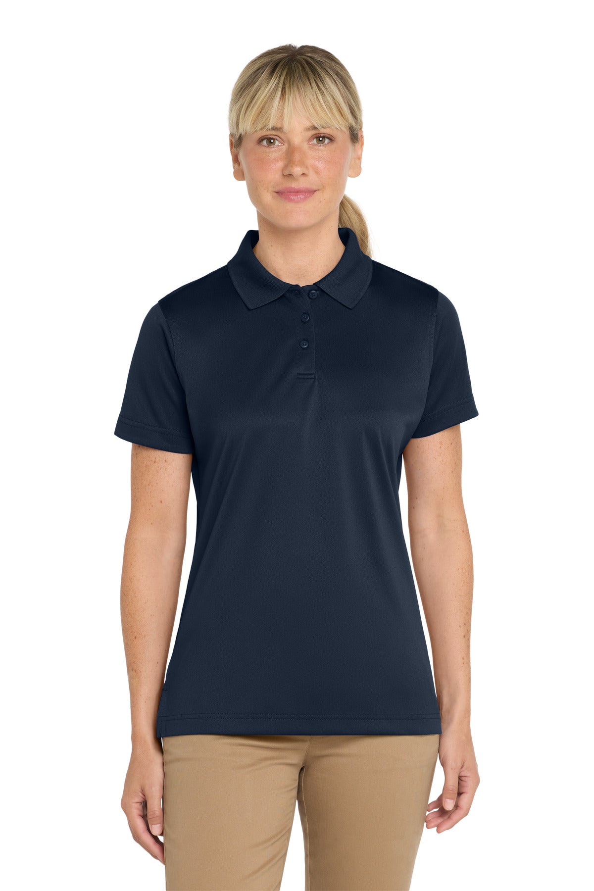 Custom logo CornerStone® Women's Select Snag-Proof Polo. CS413 in Dark Navy