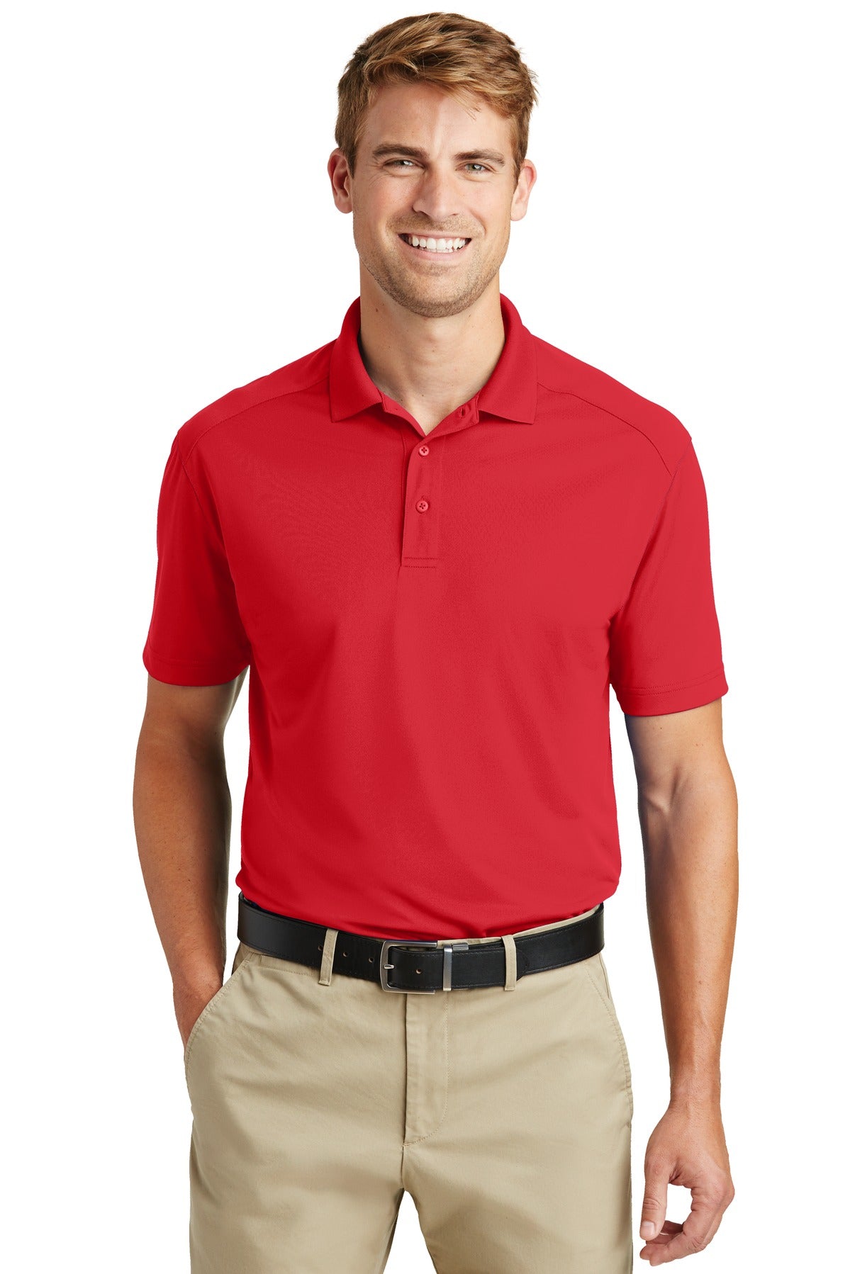 Custom logo CornerStone® Select Lightweight Snag-Proof Polo. CS418 in Red