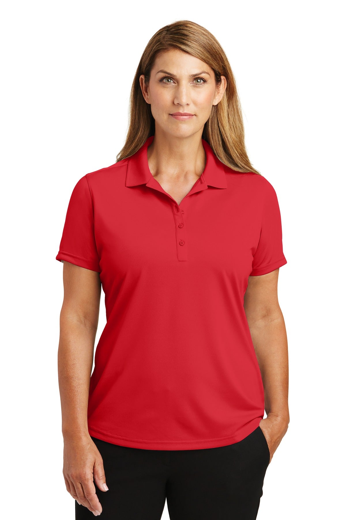 Custom logo CornerStone® Women's Select Lightweight Snag-Proof Polo. CS419 in Red
