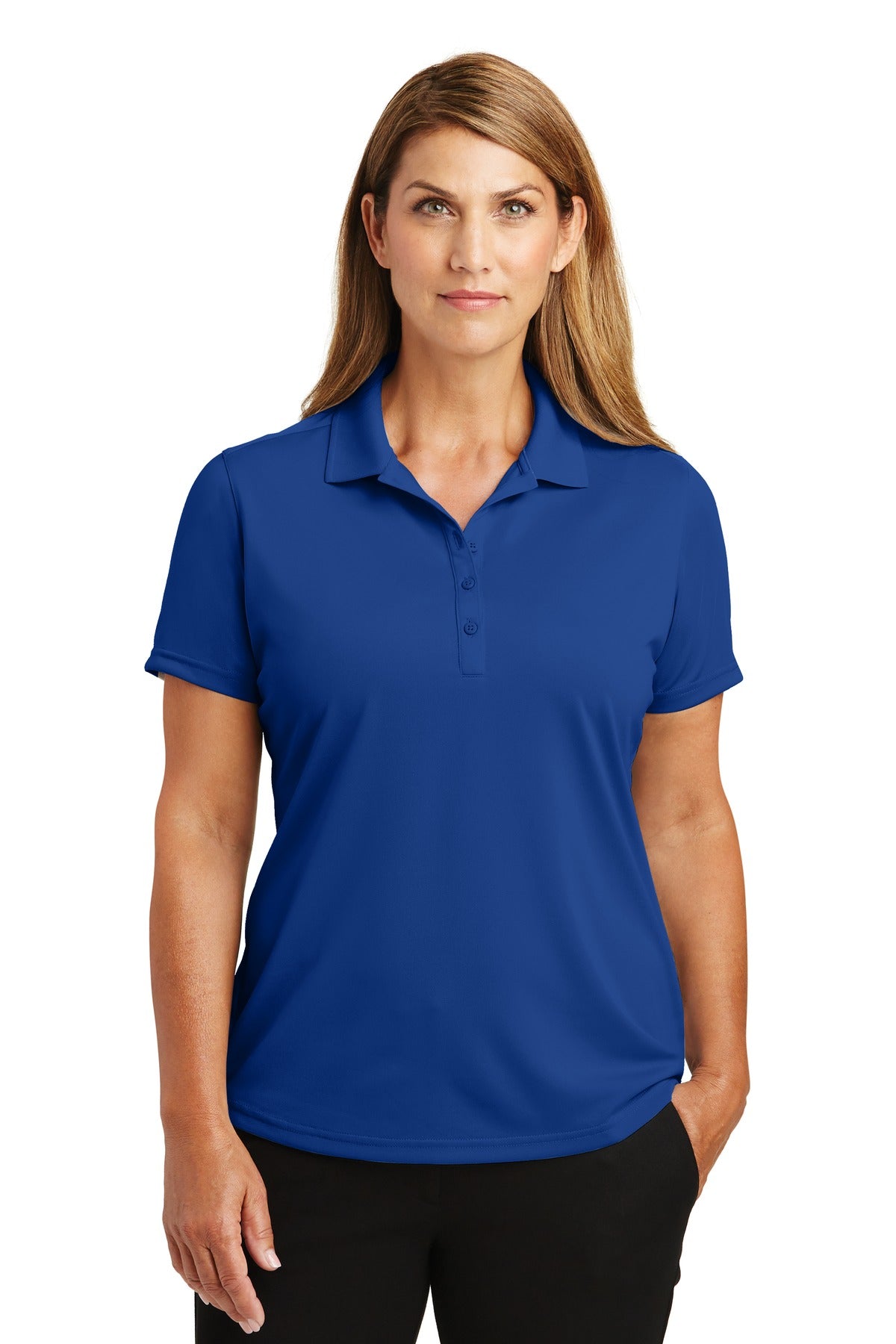 Custom logo CornerStone® Women's Select Lightweight Snag-Proof Polo. CS419 in Royal