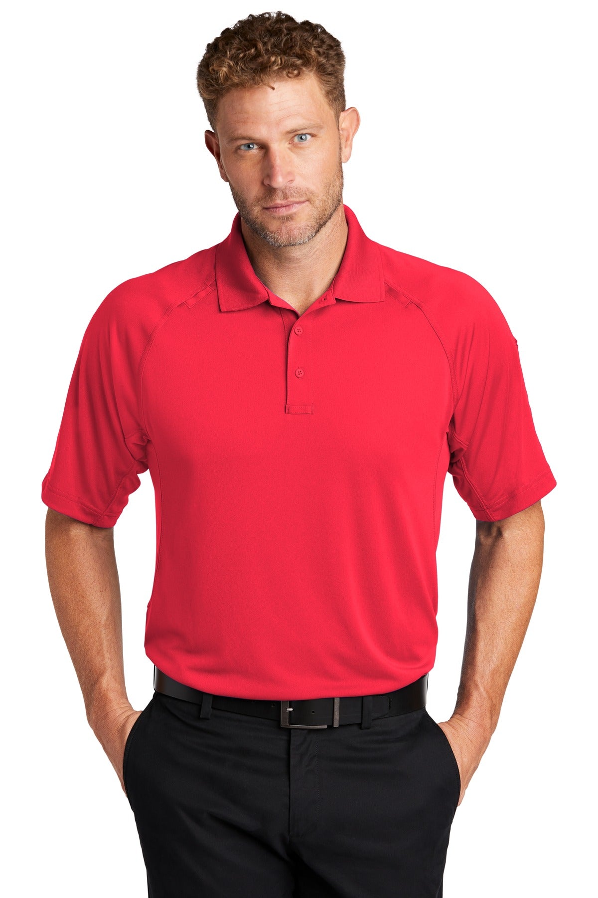 Custom logo CornerStone ® Select Lightweight Snag-Proof Tactical Polo. CS420 in Red