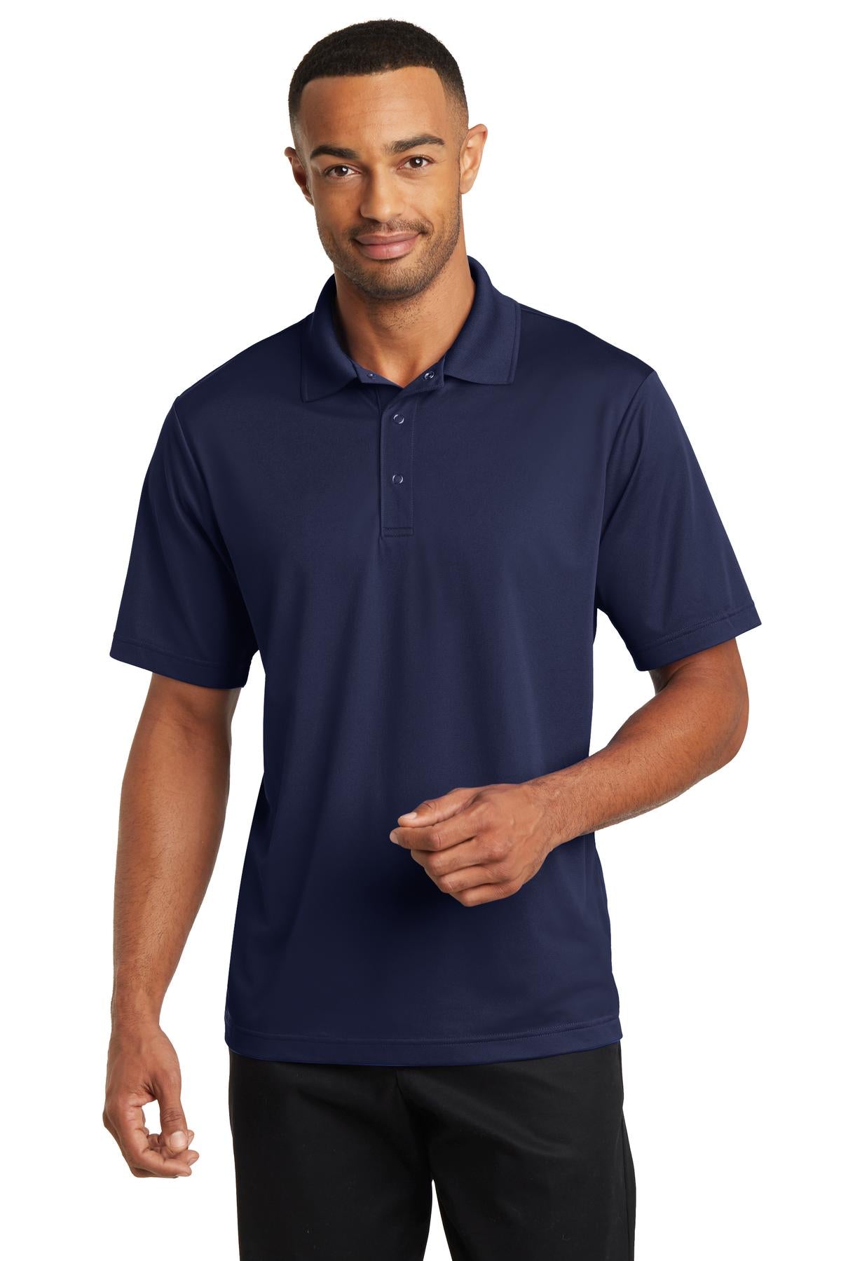 Custom logo CornerStone® Micropique Gripper Polo. CS421 in True Navy