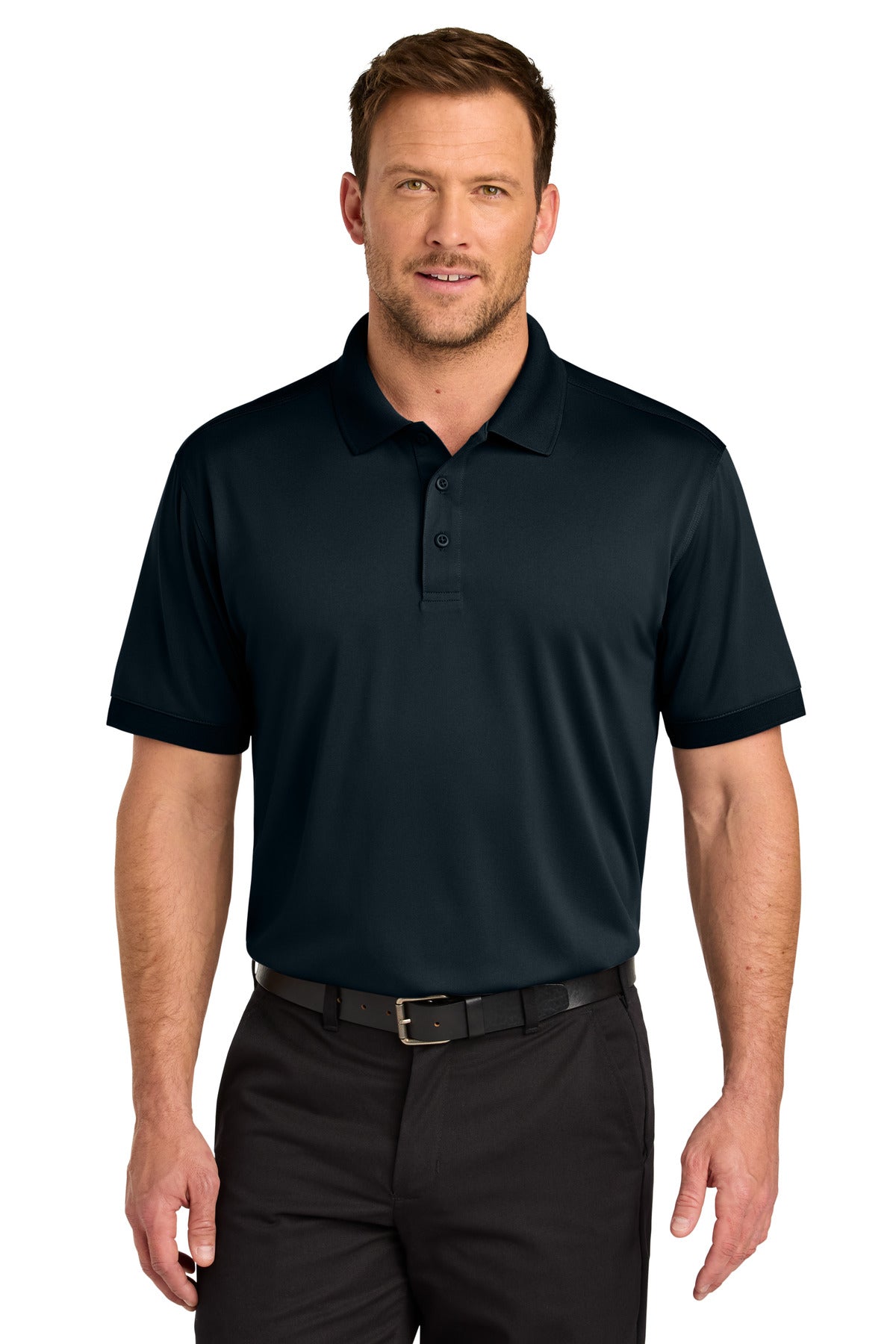 Custom logo CornerStone® Workwear Pro Polo CS450 in Navy