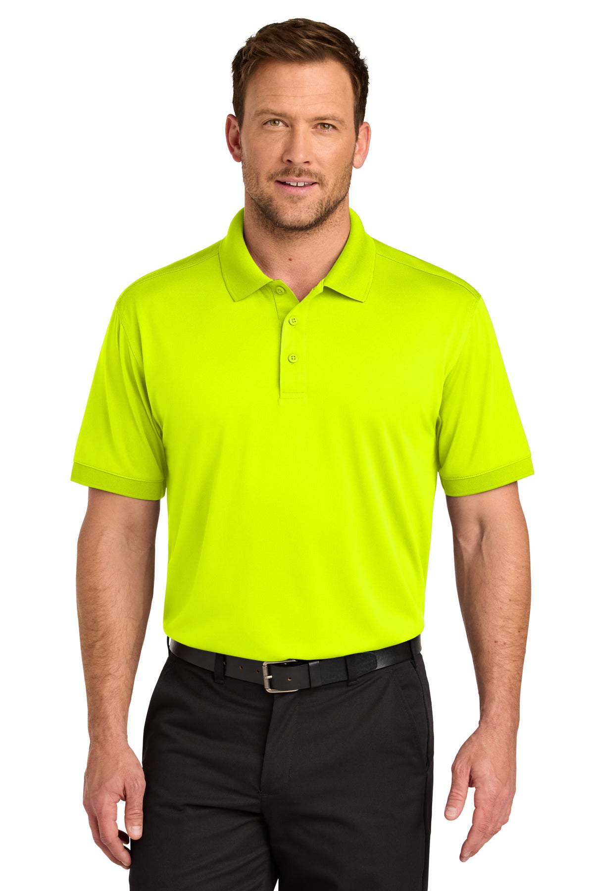Custom logo CornerStone® Workwear Pro Polo CS450 in Safety Yellow