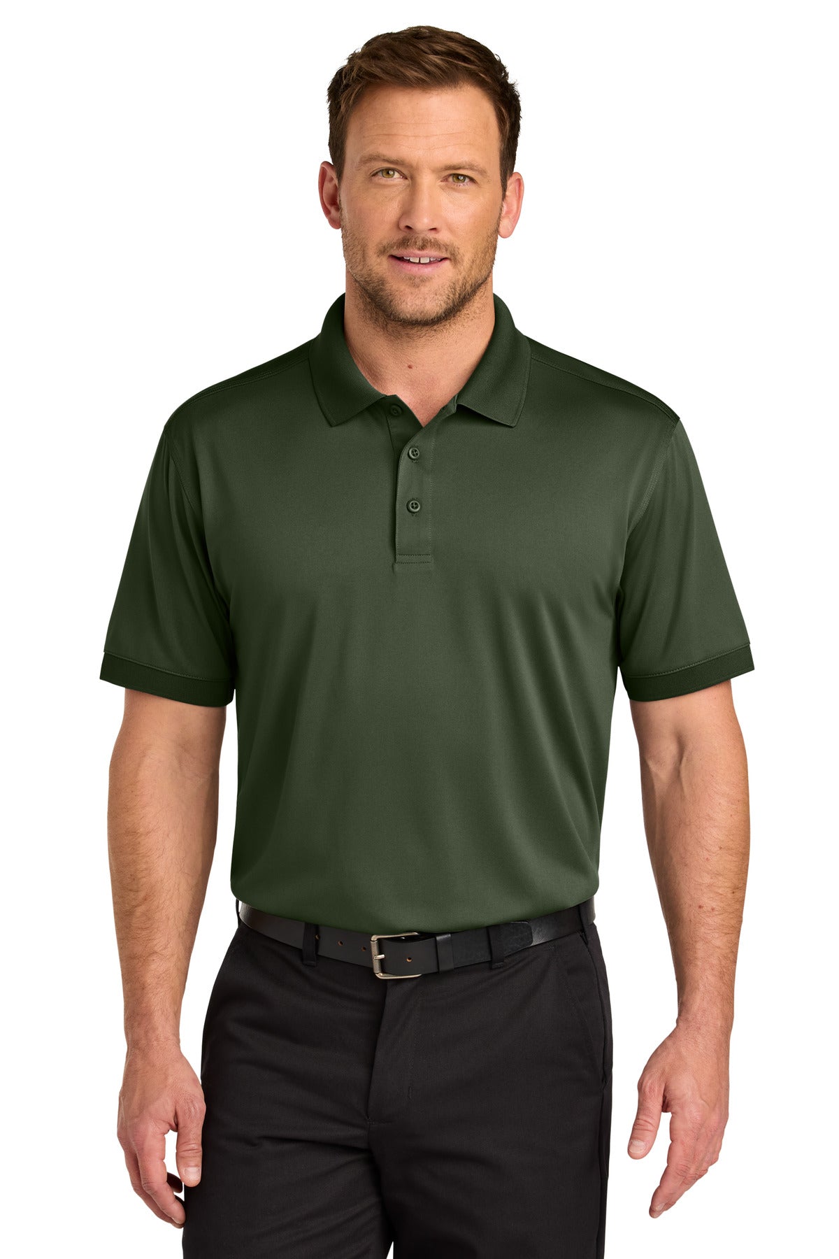 Custom logo CornerStone® Workwear Pro Polo CS450 in Tactical Green