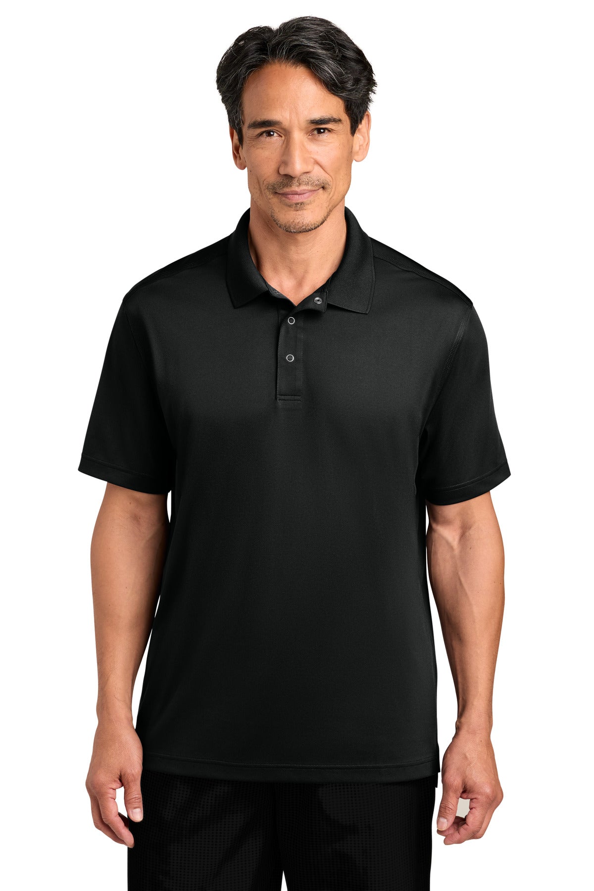 Custom logo CornerStone® Workwear Pro Gripper Polo CS454 in Black