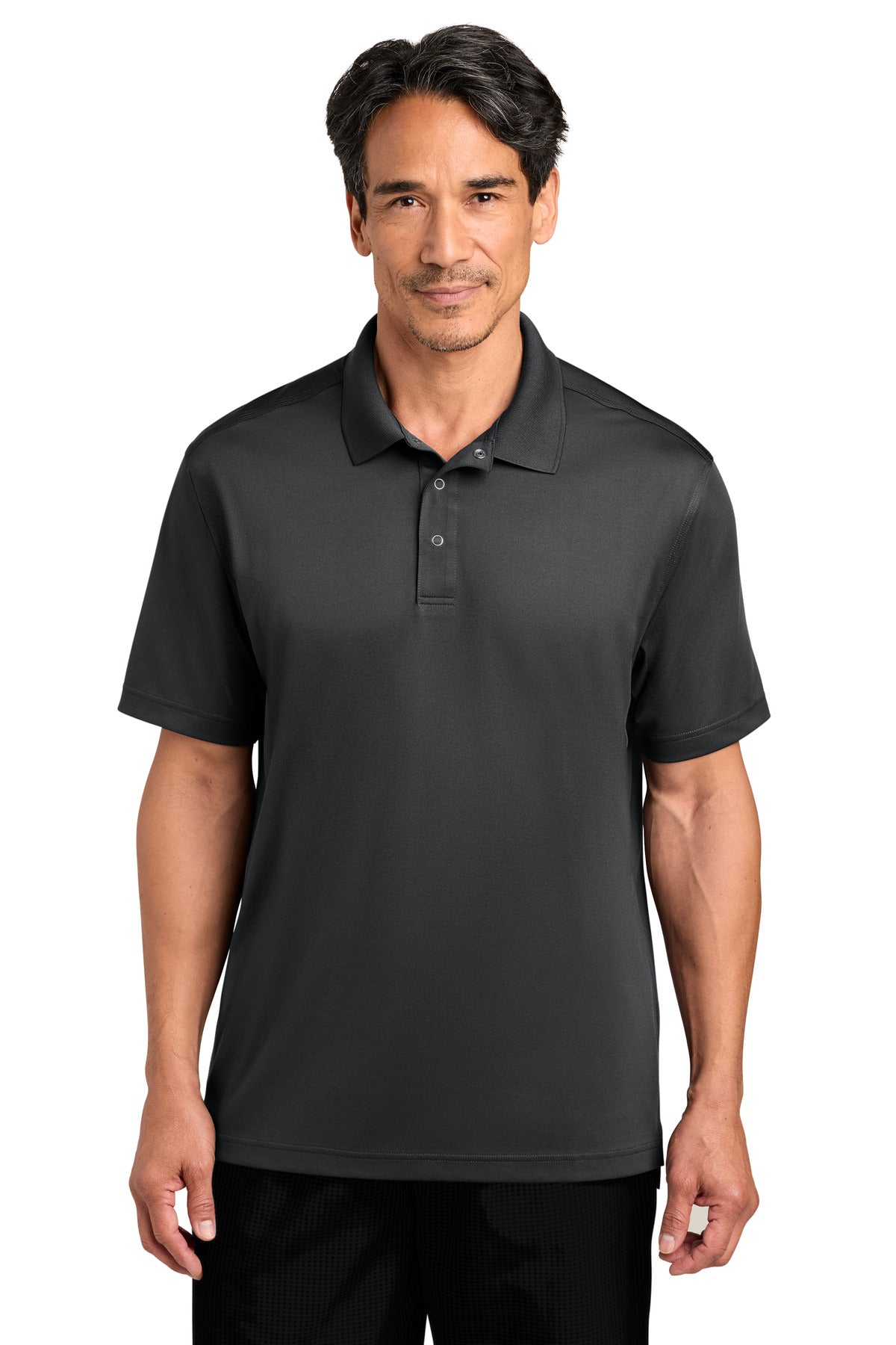 Custom logo CornerStone® Workwear Pro Gripper Polo CS454 in Echo Steel