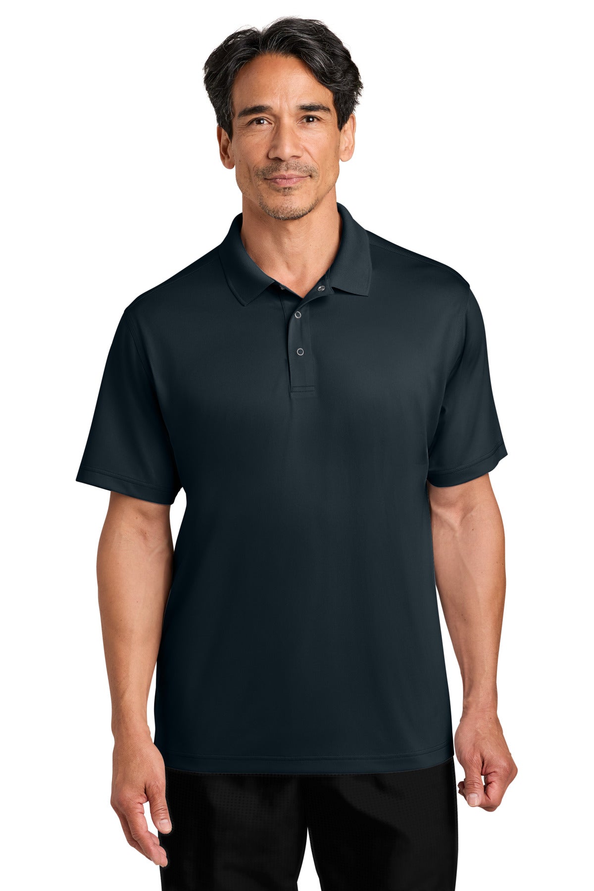 Custom logo CornerStone® Workwear Pro Gripper Polo CS454 in Navy