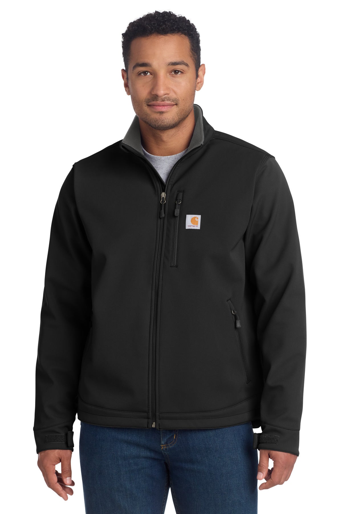 Custom logo Carhartt ® Crowley Soft Shell Jacket. CT102199 in Black