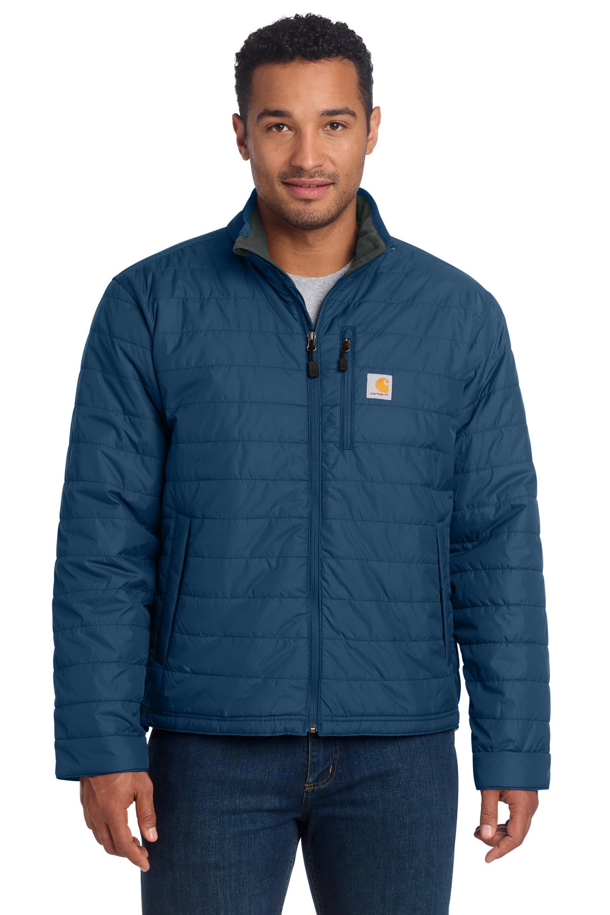 Custom logo Carhartt ® Gilliam Jacket. CT102208 in Dark Blue
