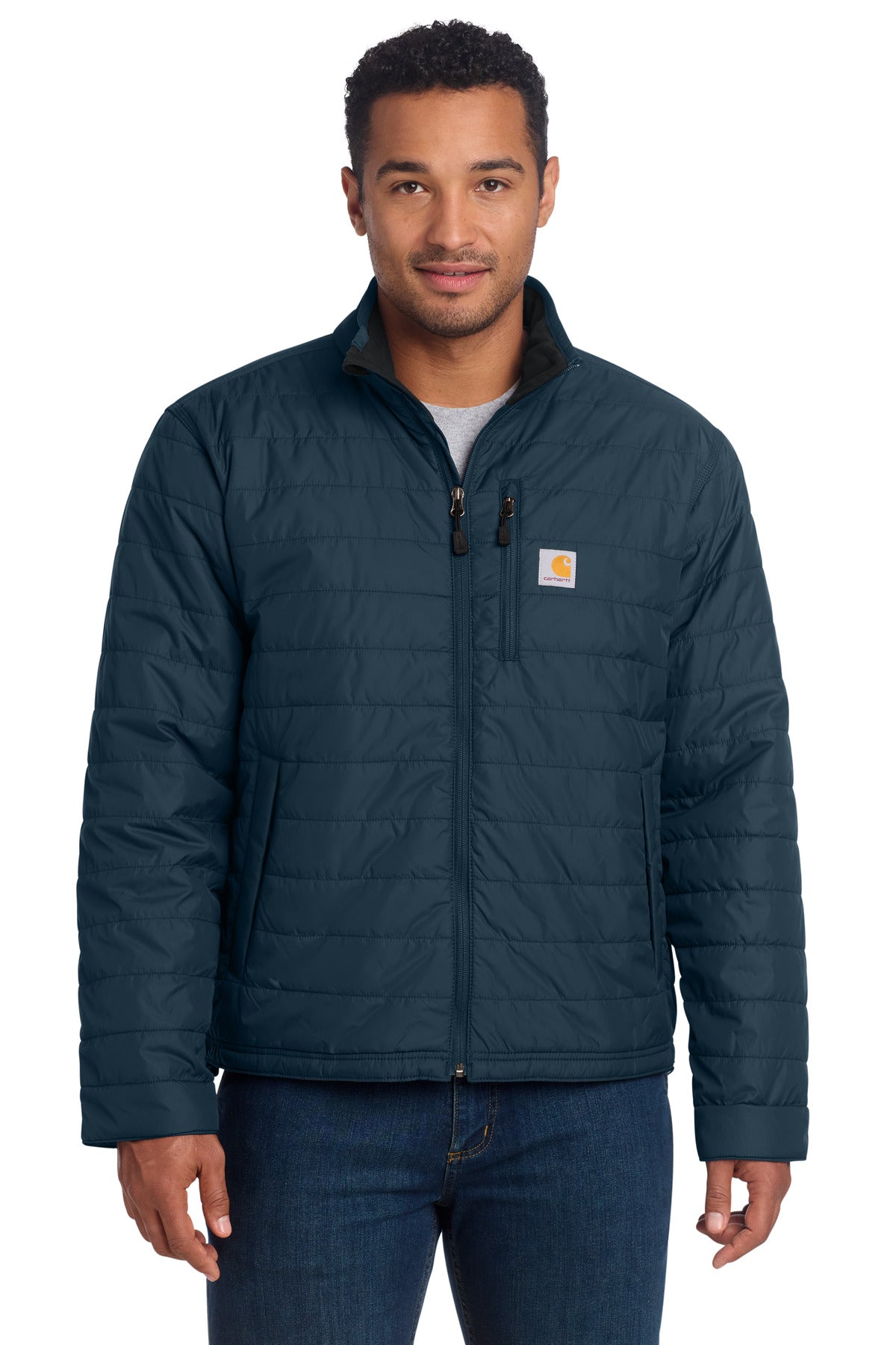 Custom logo Carhartt ® Gilliam Jacket. CT102208 in Navy