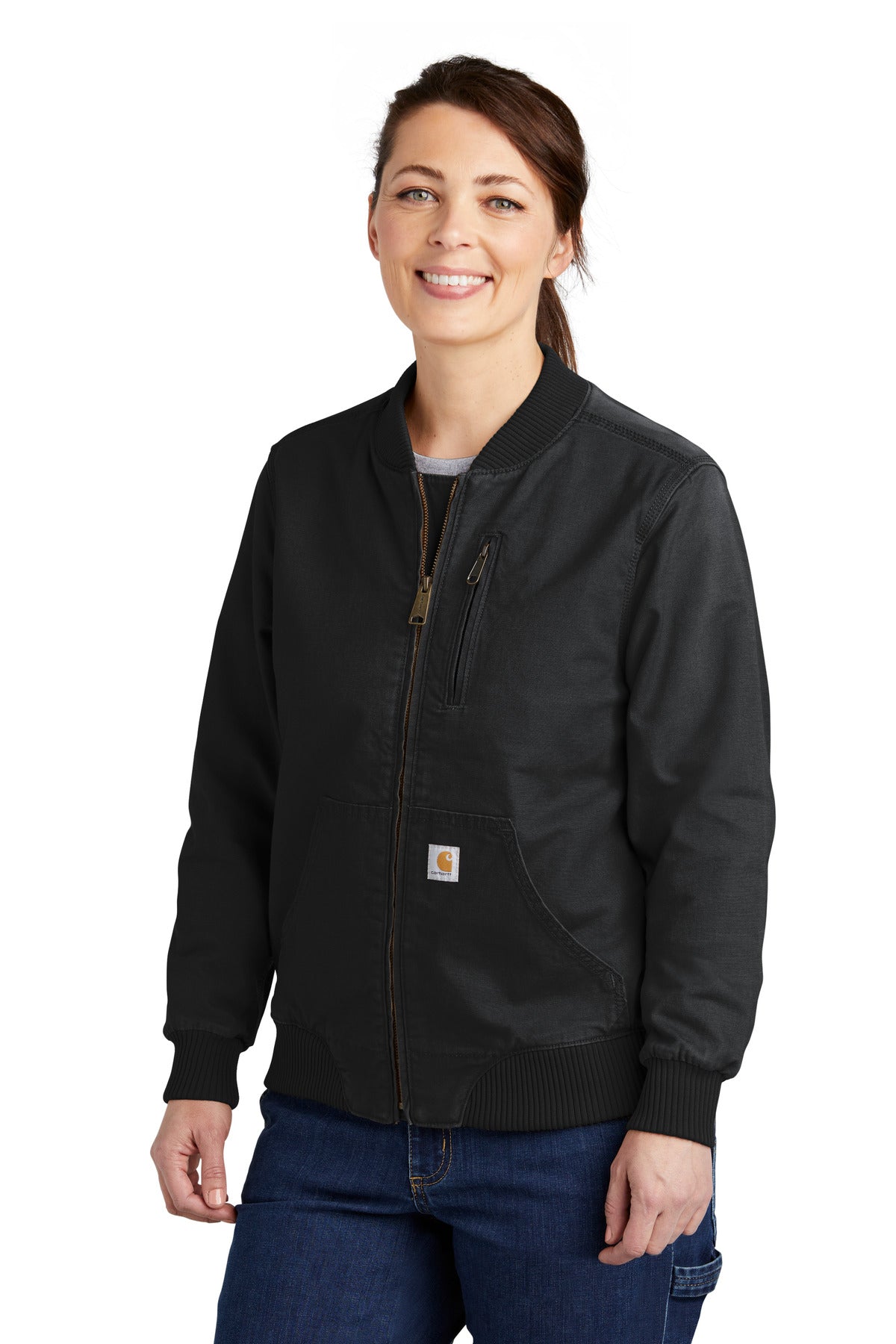 Custom logo Carhartt® Women's Rugged Flex® Crawford Jacket CT102524 in Black