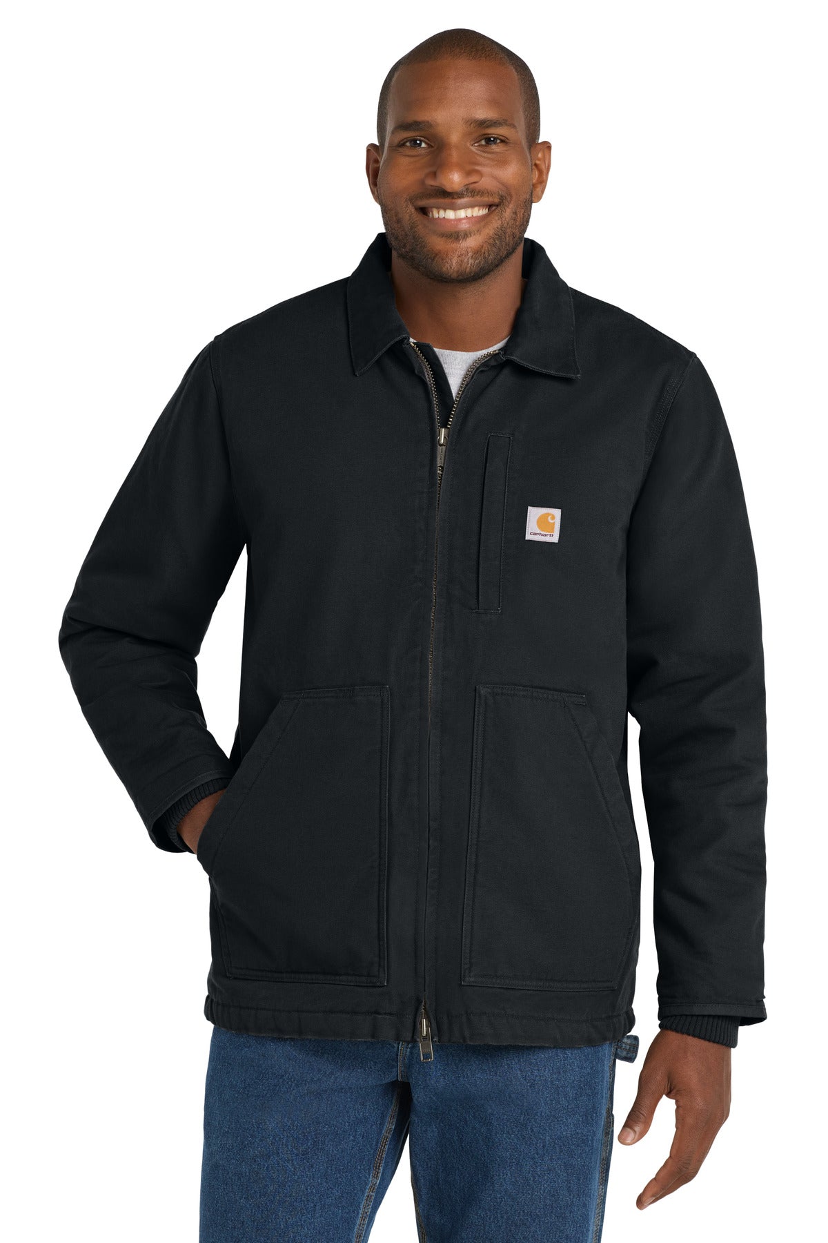 Custom logo Carhartt® Sherpa-Lined Coat CT104293 in Black