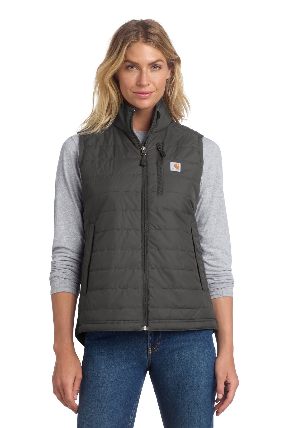 Custom logo Carhartt® Women's Gilliam Vest CT104315 in Shadow Grey