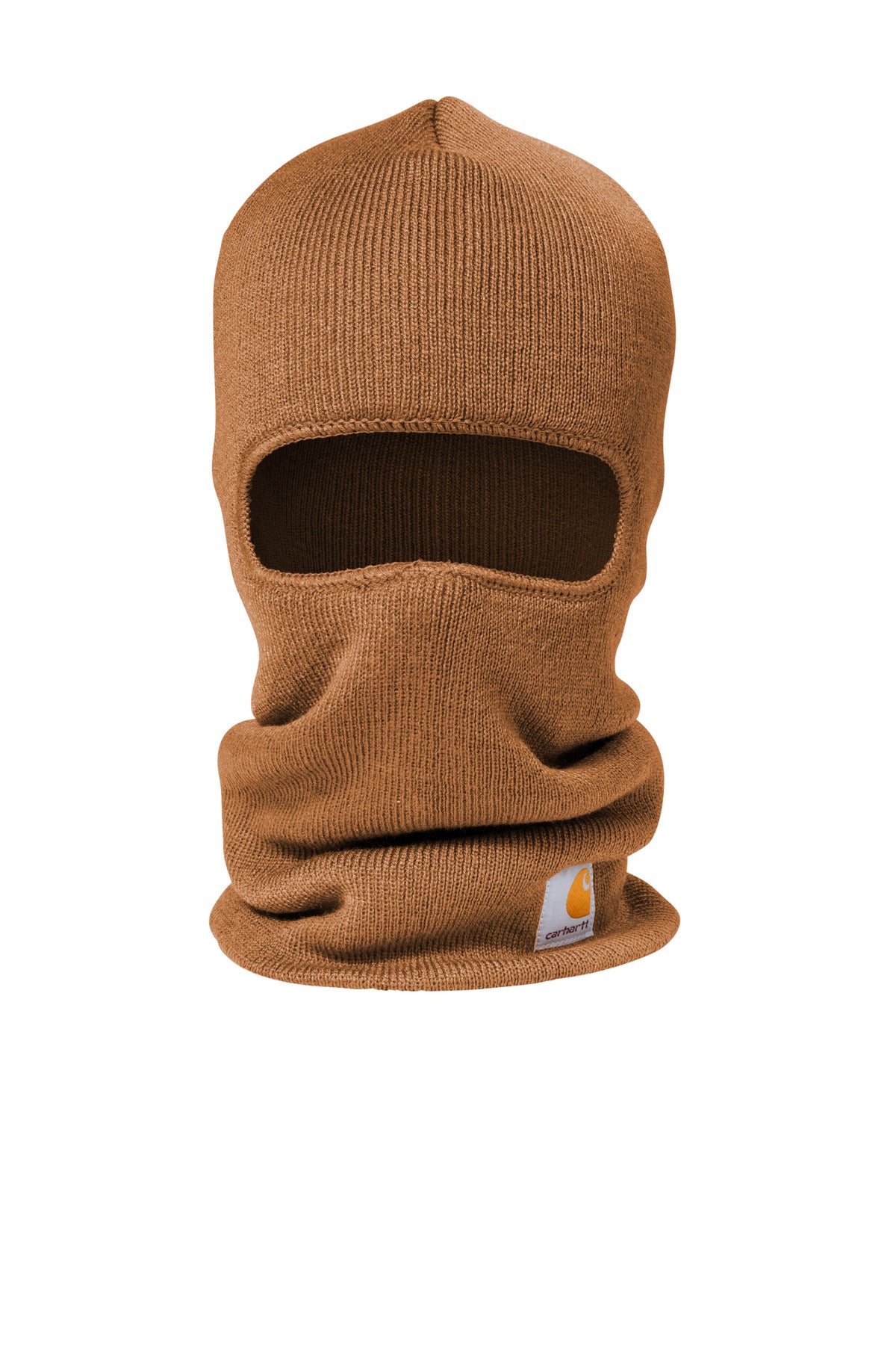 Custom logo Carhartt® Knit Insulated Face Mask CT104485 in Carhartt Brown