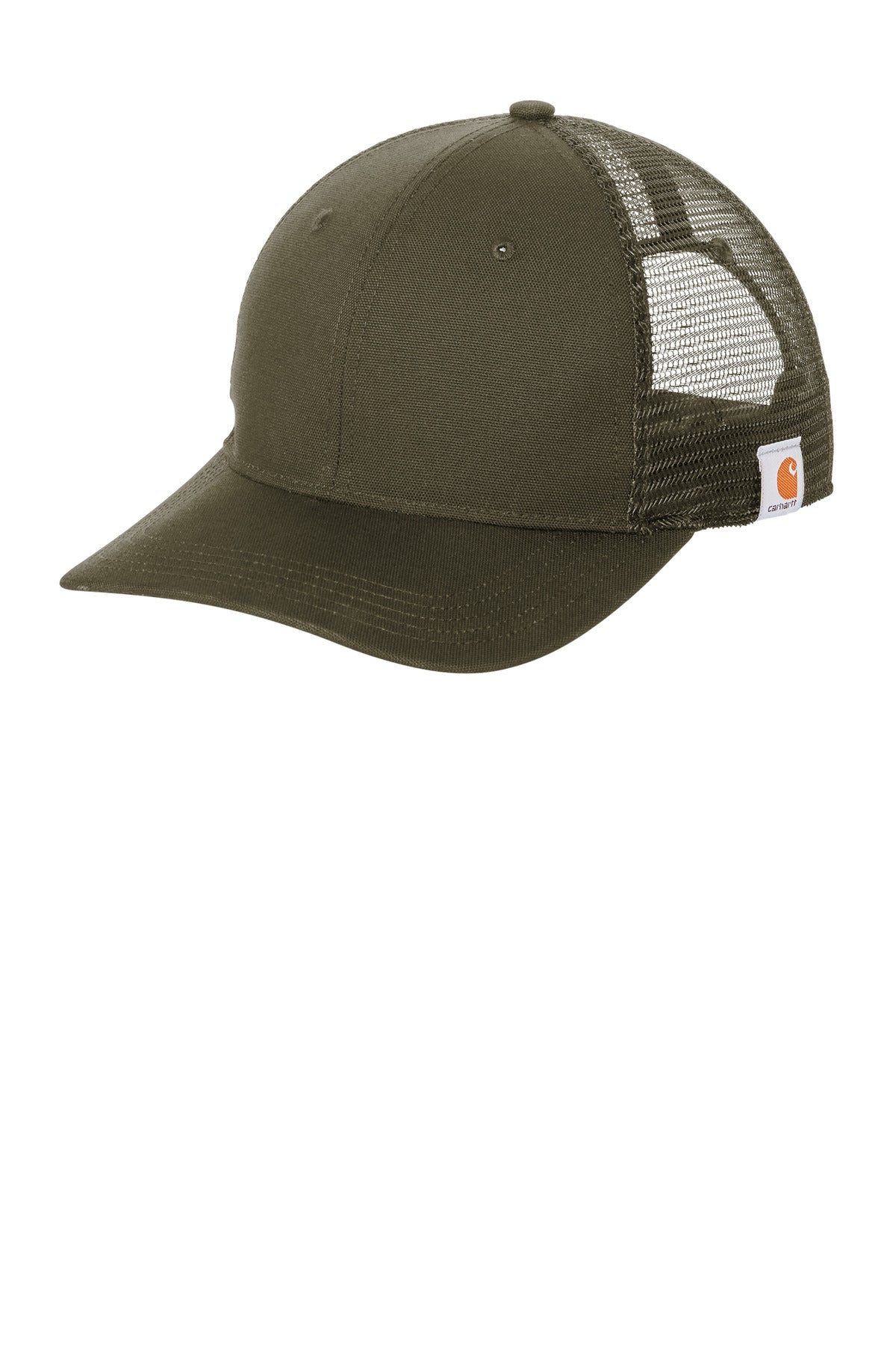 Custom logo Carhartt® Canvas Mesh Back Cap CT105298 in Moss