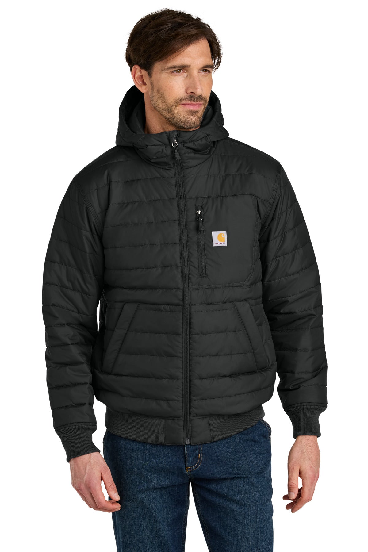 Custom logo Carhartt® Gilliam Insulated Hooded Jacket CT106543 in Black