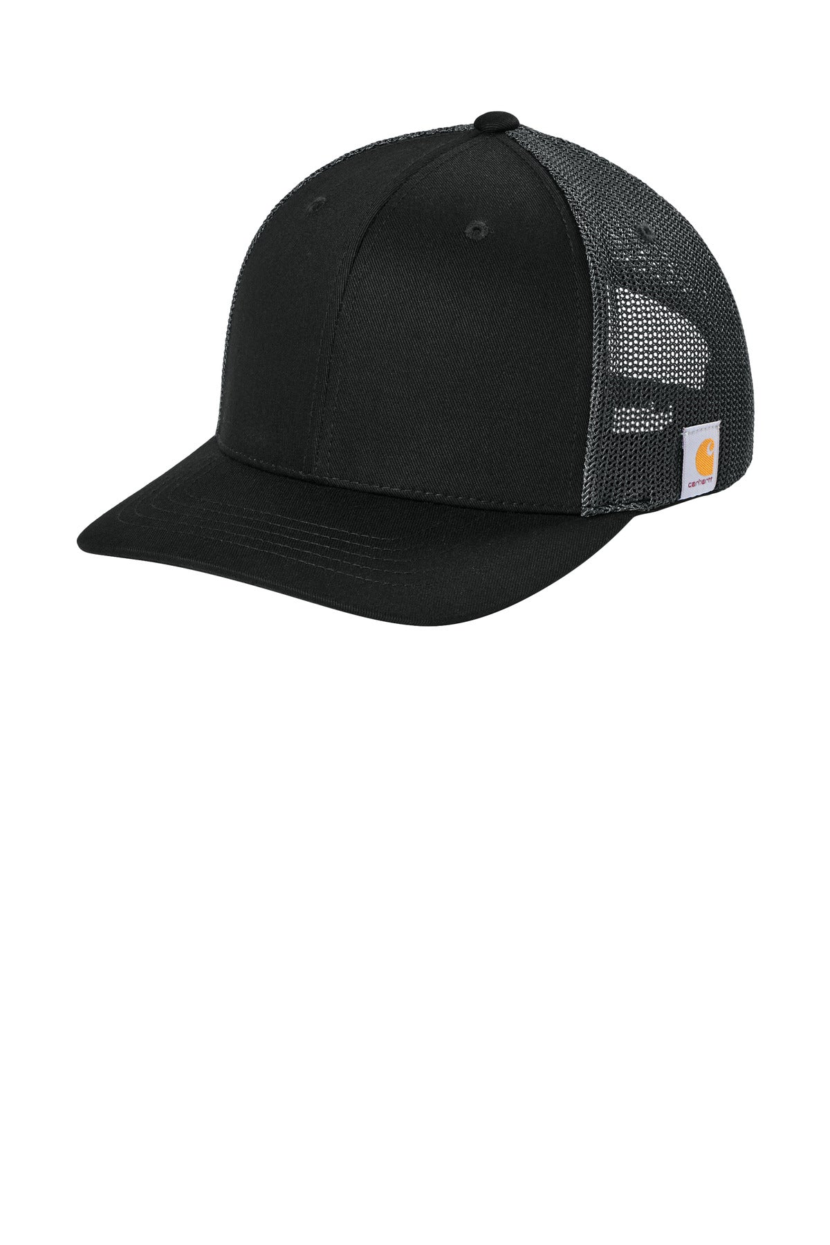 Custom logo Carhartt® Flexfit 110® Mesh Back Cap CT106577 in Black/ Asphalt Grey