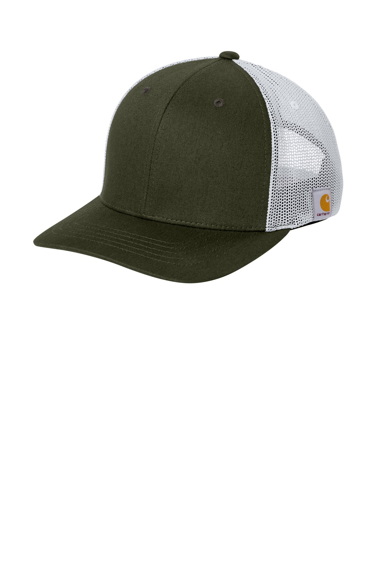 Custom logo Carhartt® Flexfit 110® Mesh Back Cap CT106577 in Moss/ White