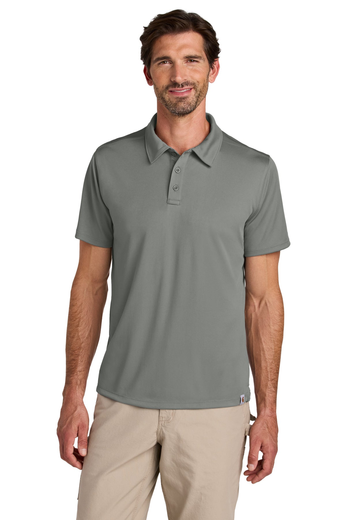 Custom logo Carhartt Force® Sun Defender™ Polo CT106899 in Asphalt Grey
