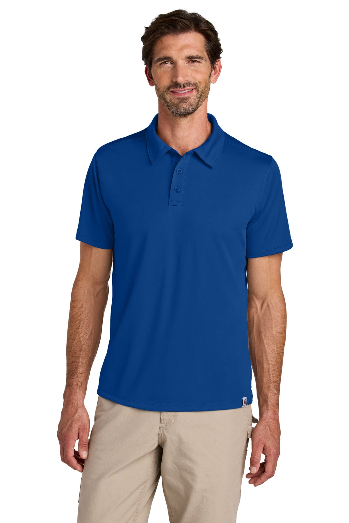 Custom logo Carhartt Force® Sun Defender™ Polo CT106899 in Royal Glass Blue