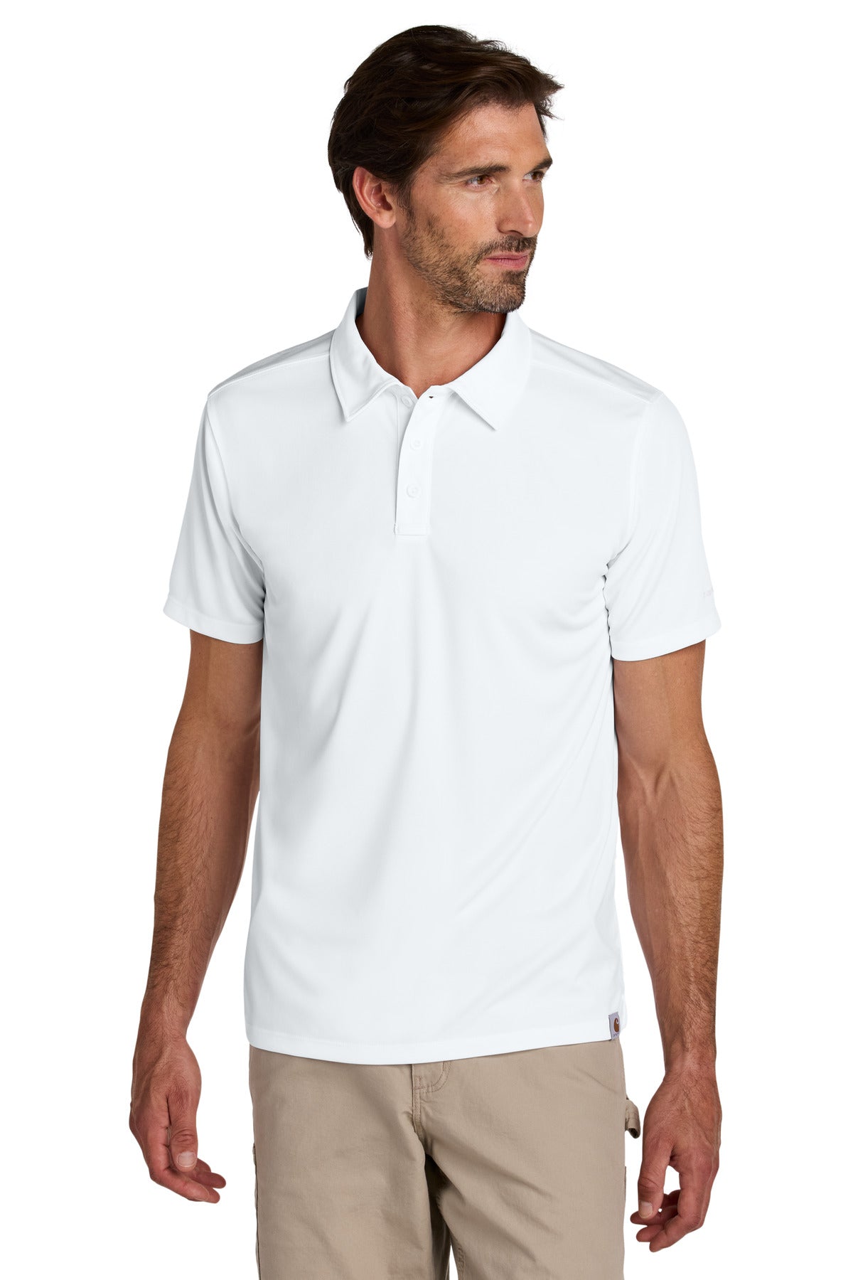 Custom logo Carhartt Force® Sun Defender™ Polo CT106899 in White