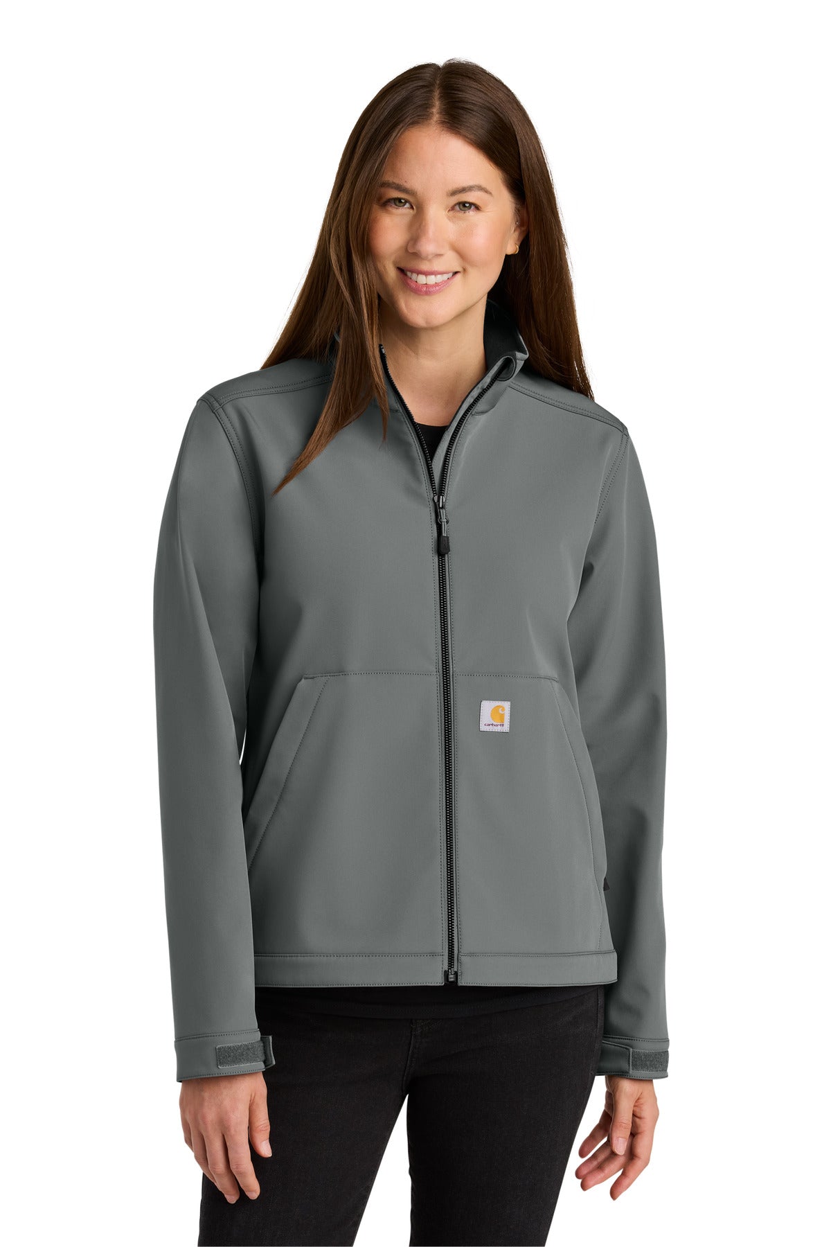 Custom logo Carhartt® Women's Rain Defender® Soft Shell Jacket CT107115 in Steel