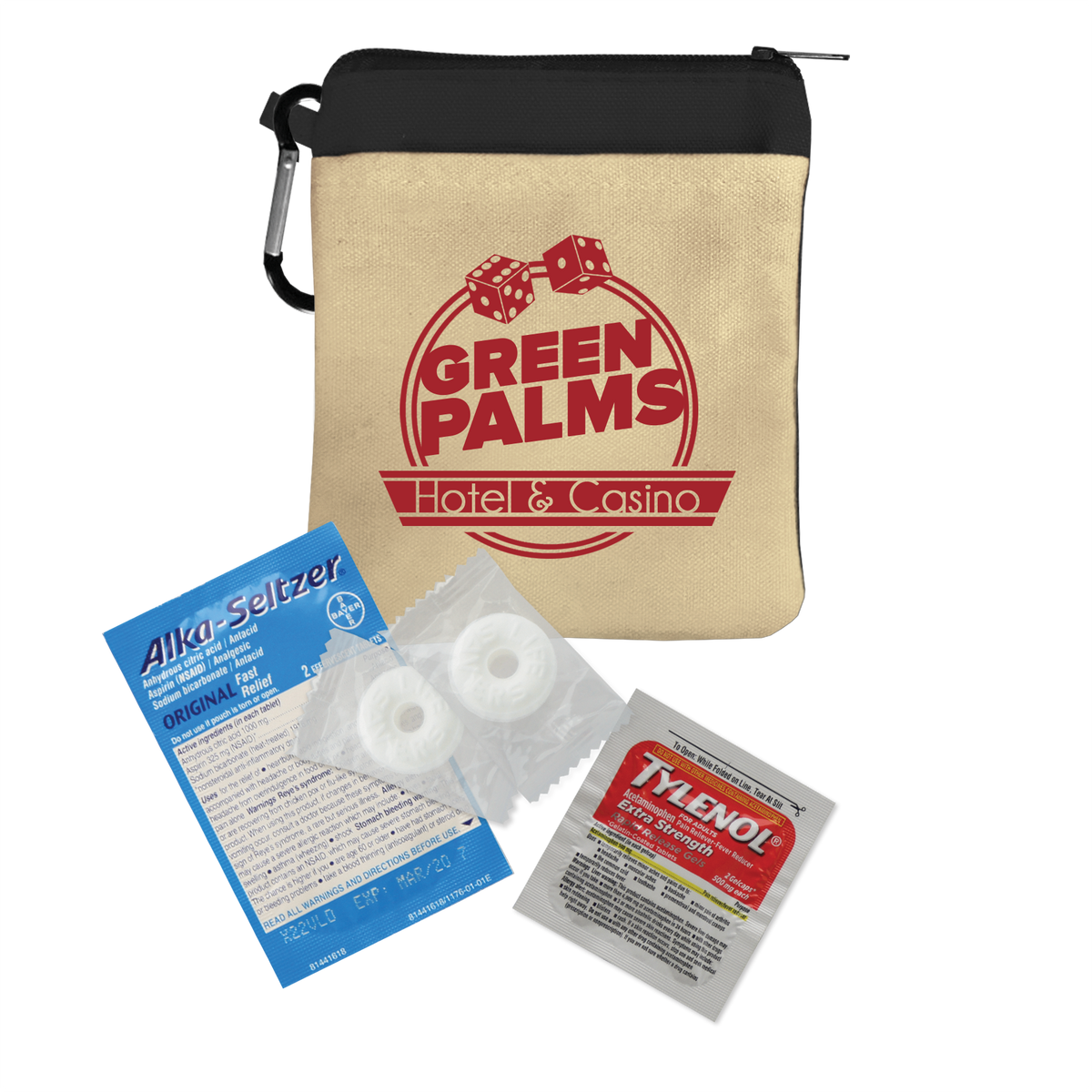 Custom logo New Recovery Zipper Pouch First Aid Kit – 12 Piece