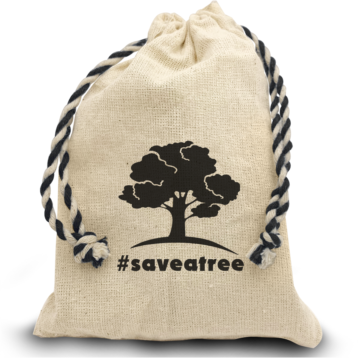 Custom logo Handy Canvas Drawstring Pouch