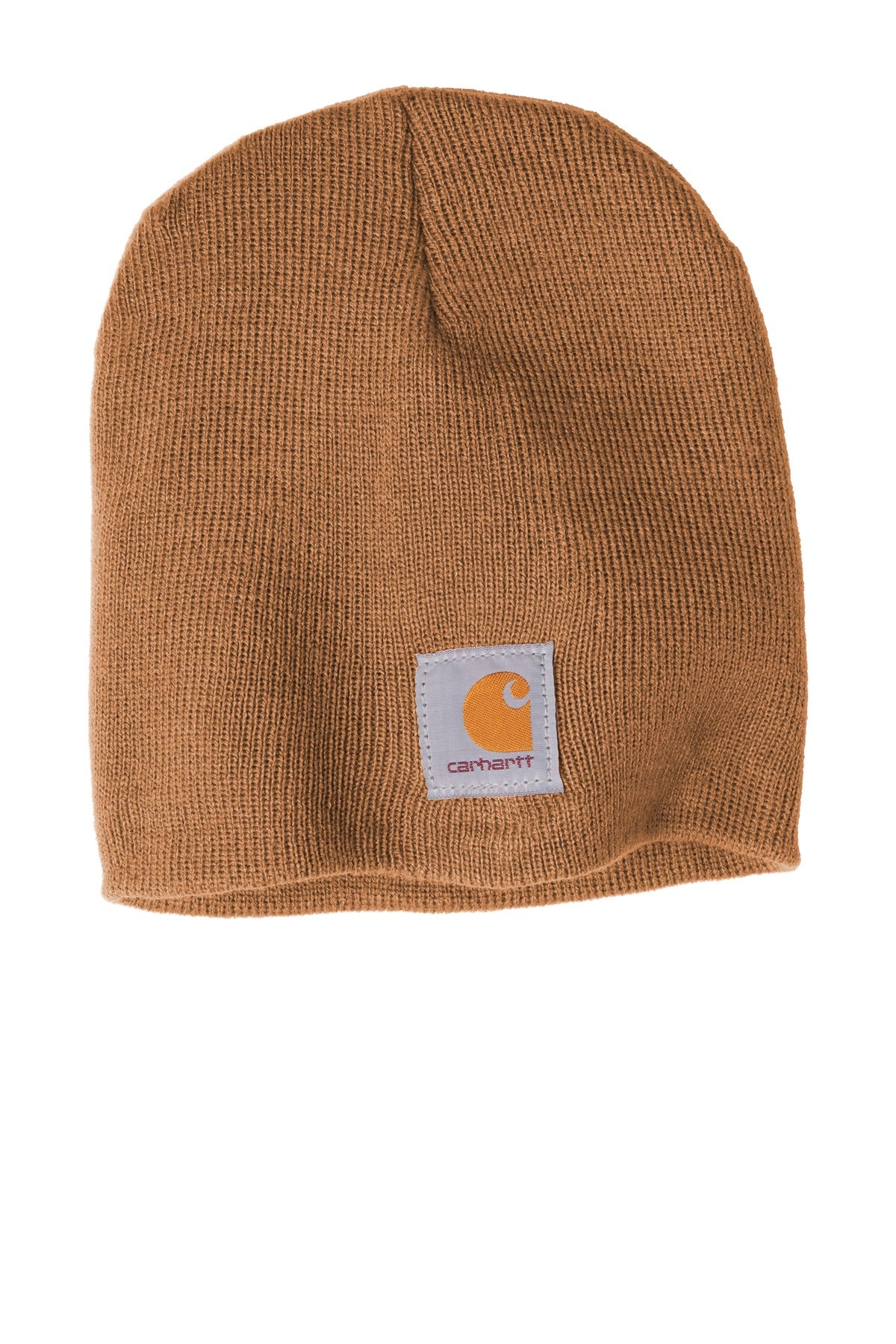Custom logo Carhartt ® Acrylic Knit Hat. CTA205 in Carhartt Brown