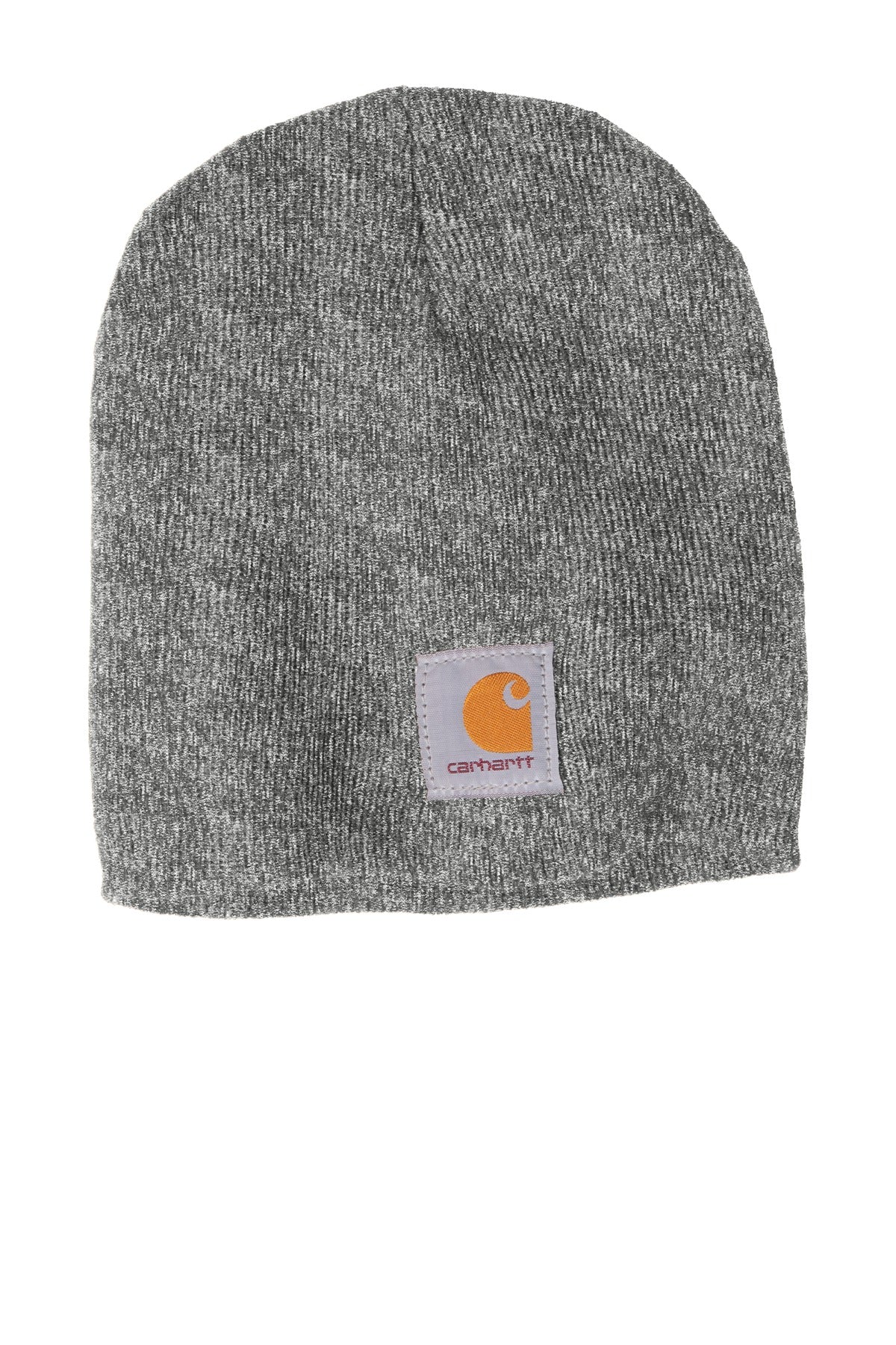 Custom logo Carhartt ® Acrylic Knit Hat. CTA205 in Heather Grey/ Coal Heather