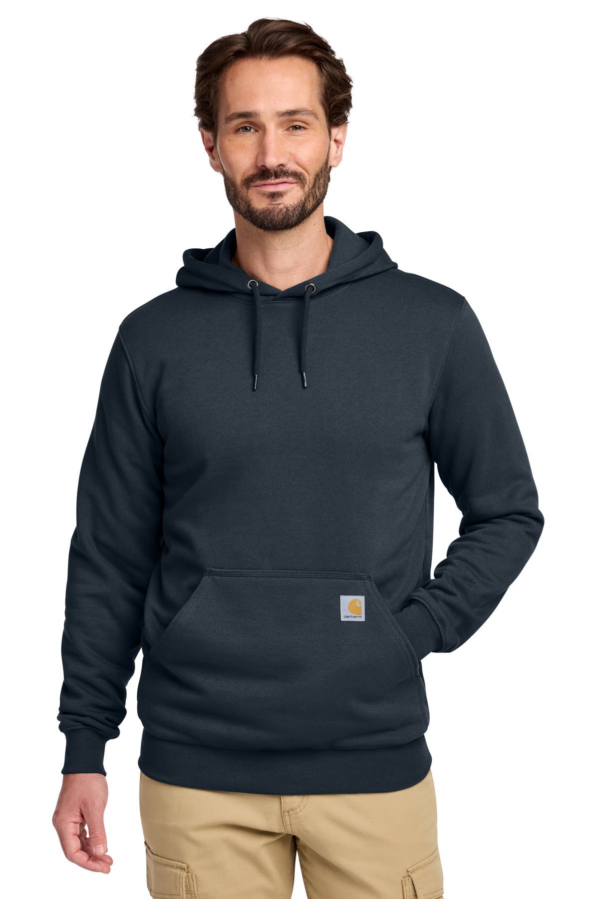 Custom logo Carhartt ® Midweight Hooded Sweatshirt. CTK121 in New Navy