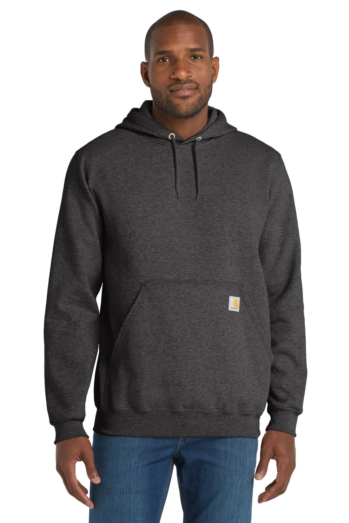 Custom logo Carhartt® Midweight Hooded Logo Sweatshirt CTK288 in Carbon Heather