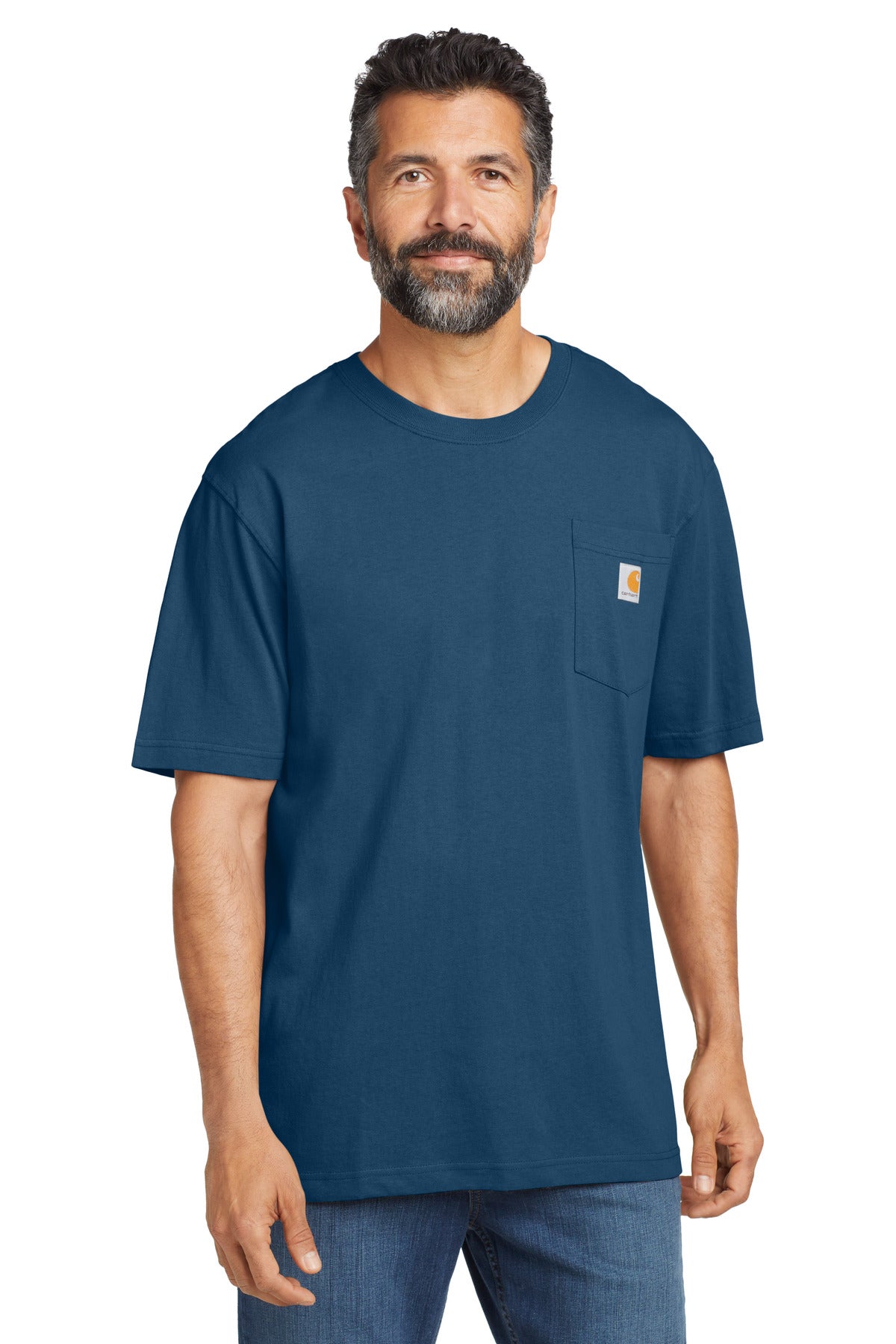 Custom logo Carhartt ® Workwear Pocket Short Sleeve T-Shirt. CTK87 in Lakeshore