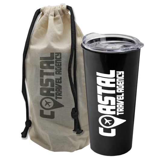 Explore Tumbler with Slider Lid in a Cotton Bag - 18 oz.