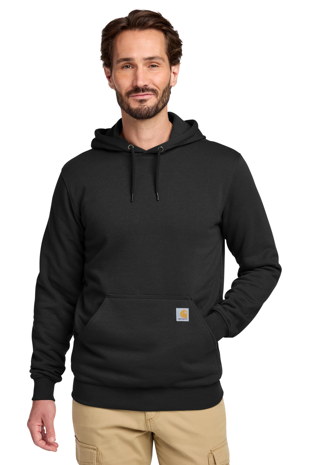 Custom logo Carhartt® Tall Midweight Hooded Sweatshirt CTTK121 in Black