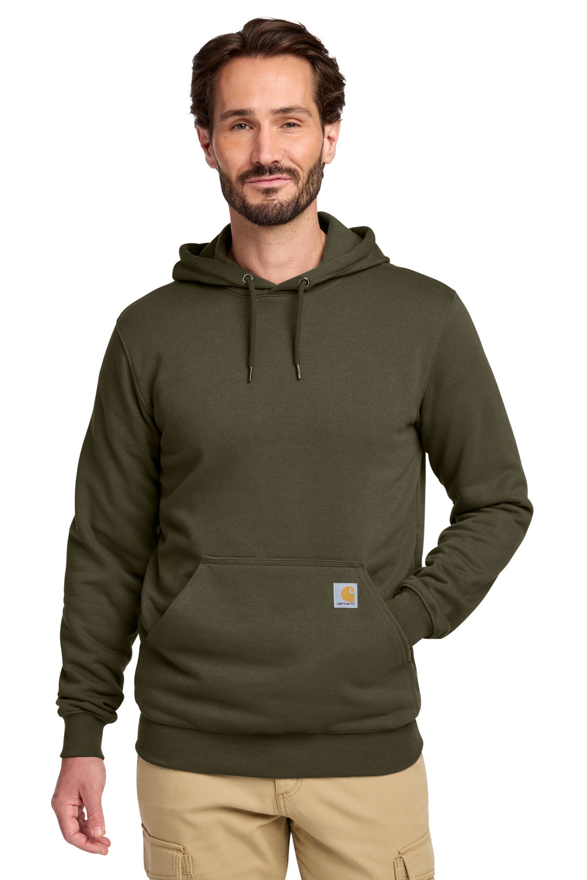 Custom logo Carhartt® Tall Midweight Hooded Sweatshirt CTTK121 in Moss