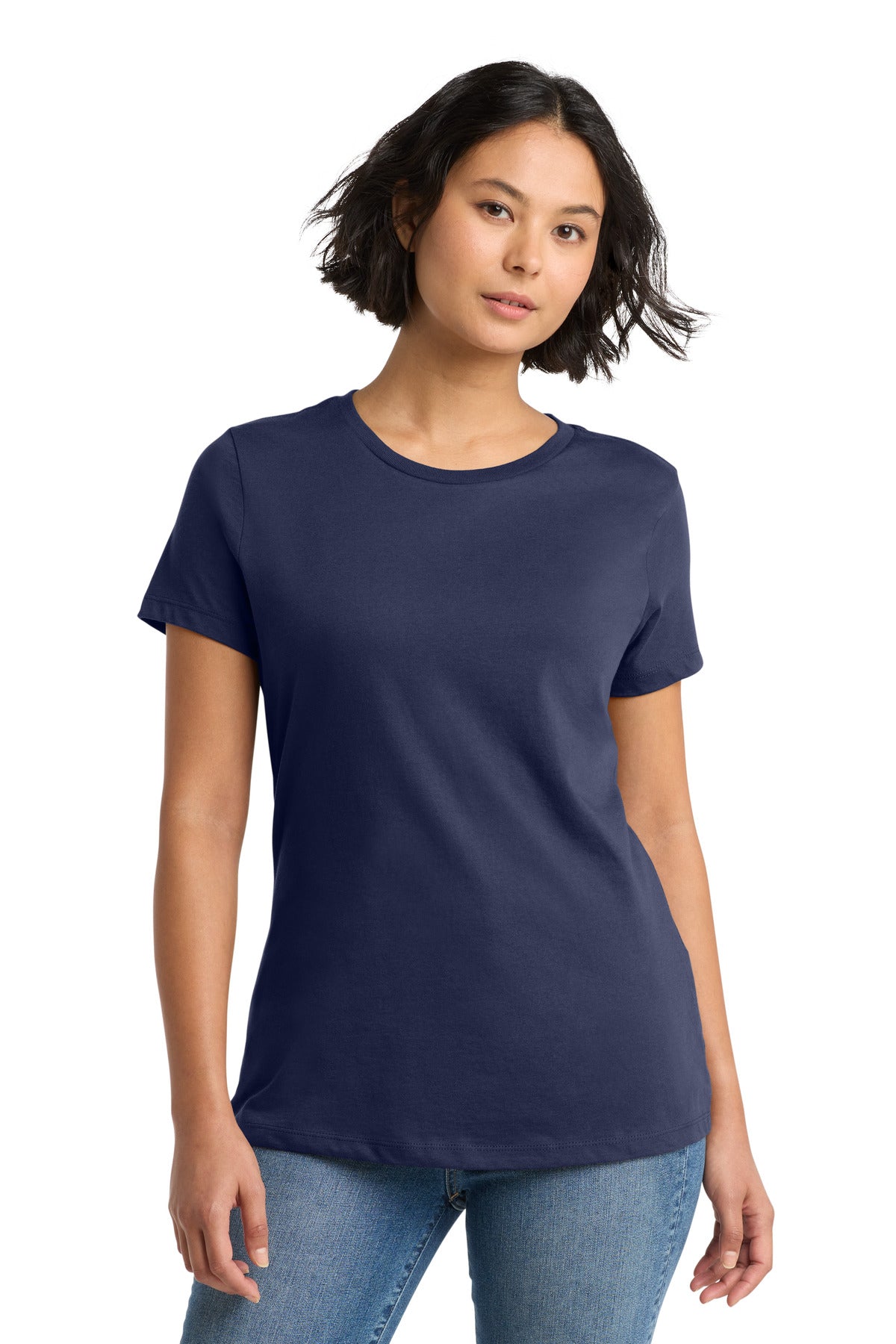 Custom logo District® Women's Perfect Weight®Tee. DM104L in Tanzanite