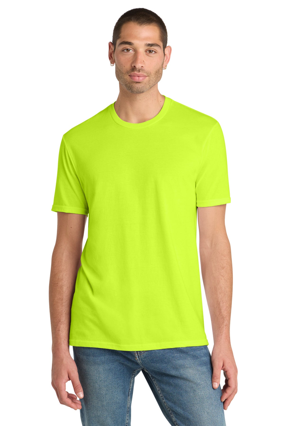 Custom logo District® Perfect Blend® CVC Tee. DM108 in S. Green