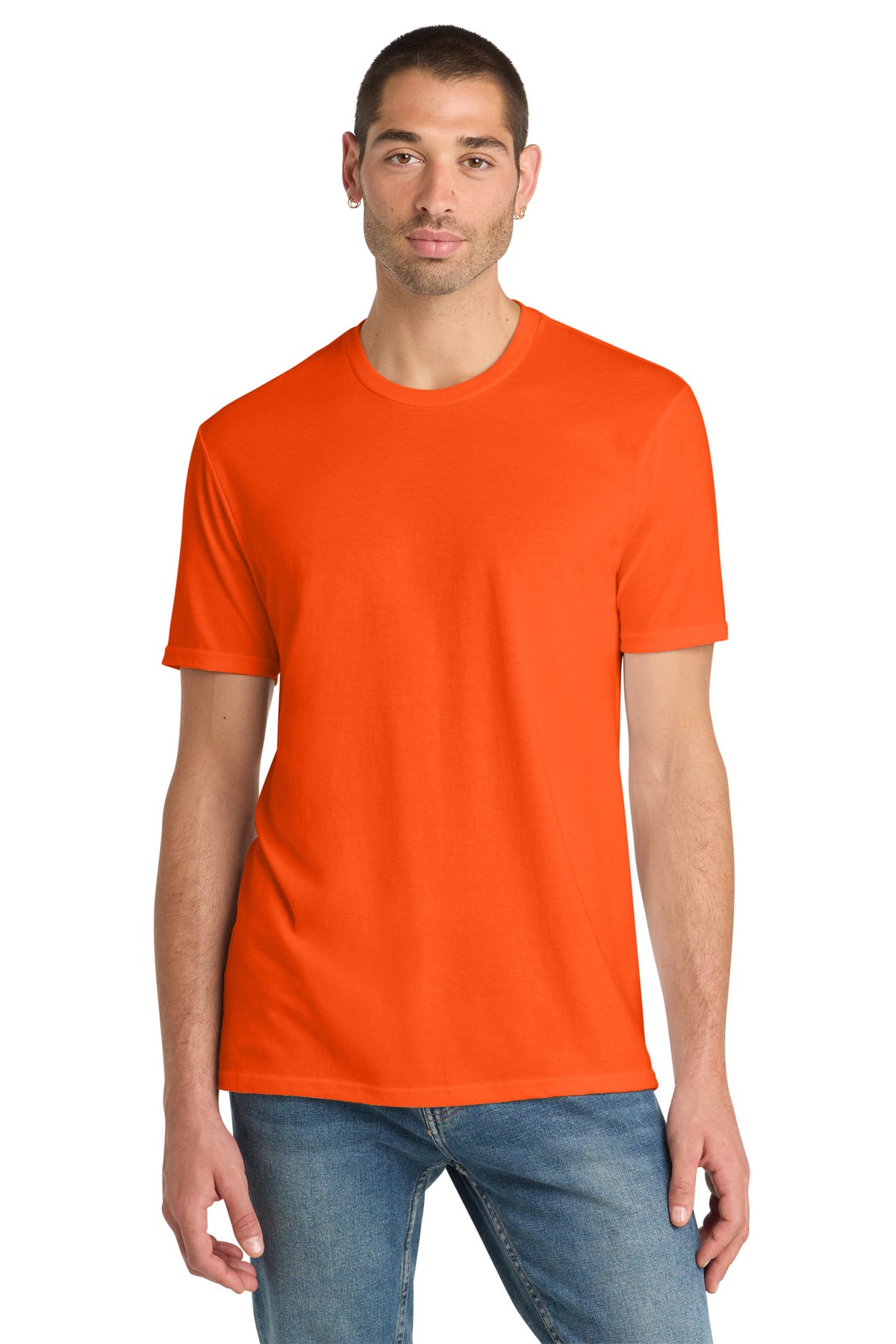 Custom logo District® Perfect Blend® CVC Tee. DM108 in S. Orange