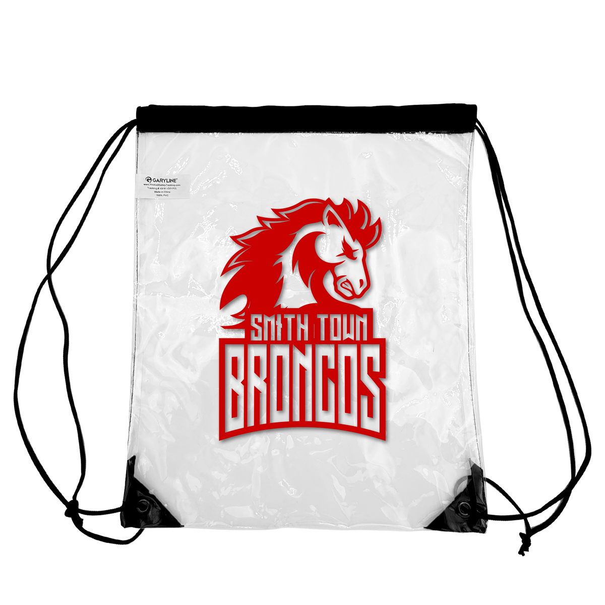 Custom logo Clear Drawstring Backpack