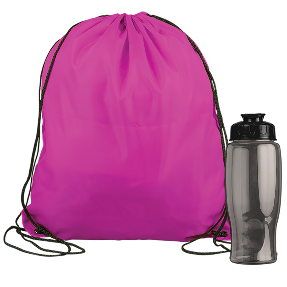 Custom logo Graduate Drawstring Backpack with 27 oz. Bottle