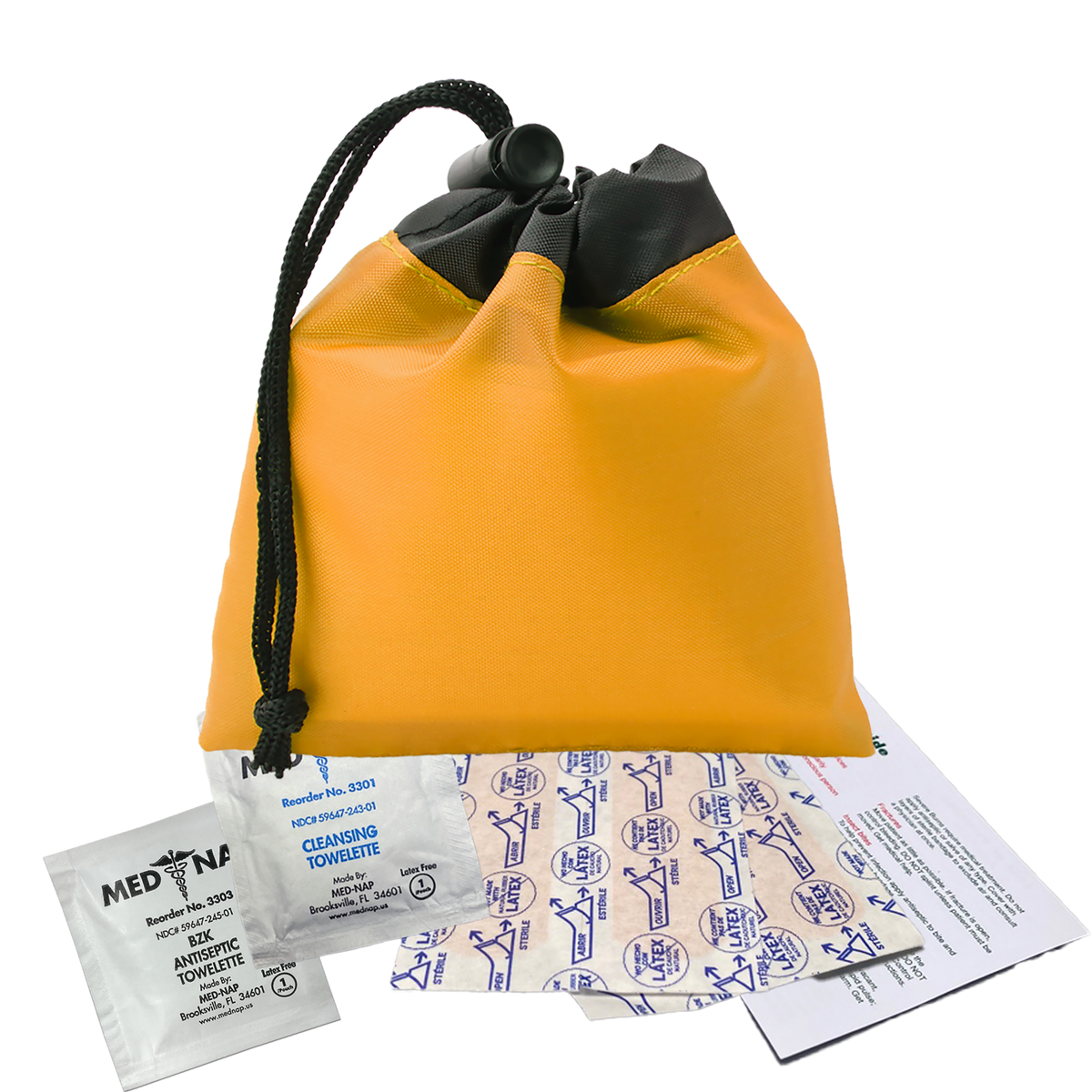 Custom logo Cinch Pouch First Aid Kit - 7 Piece
