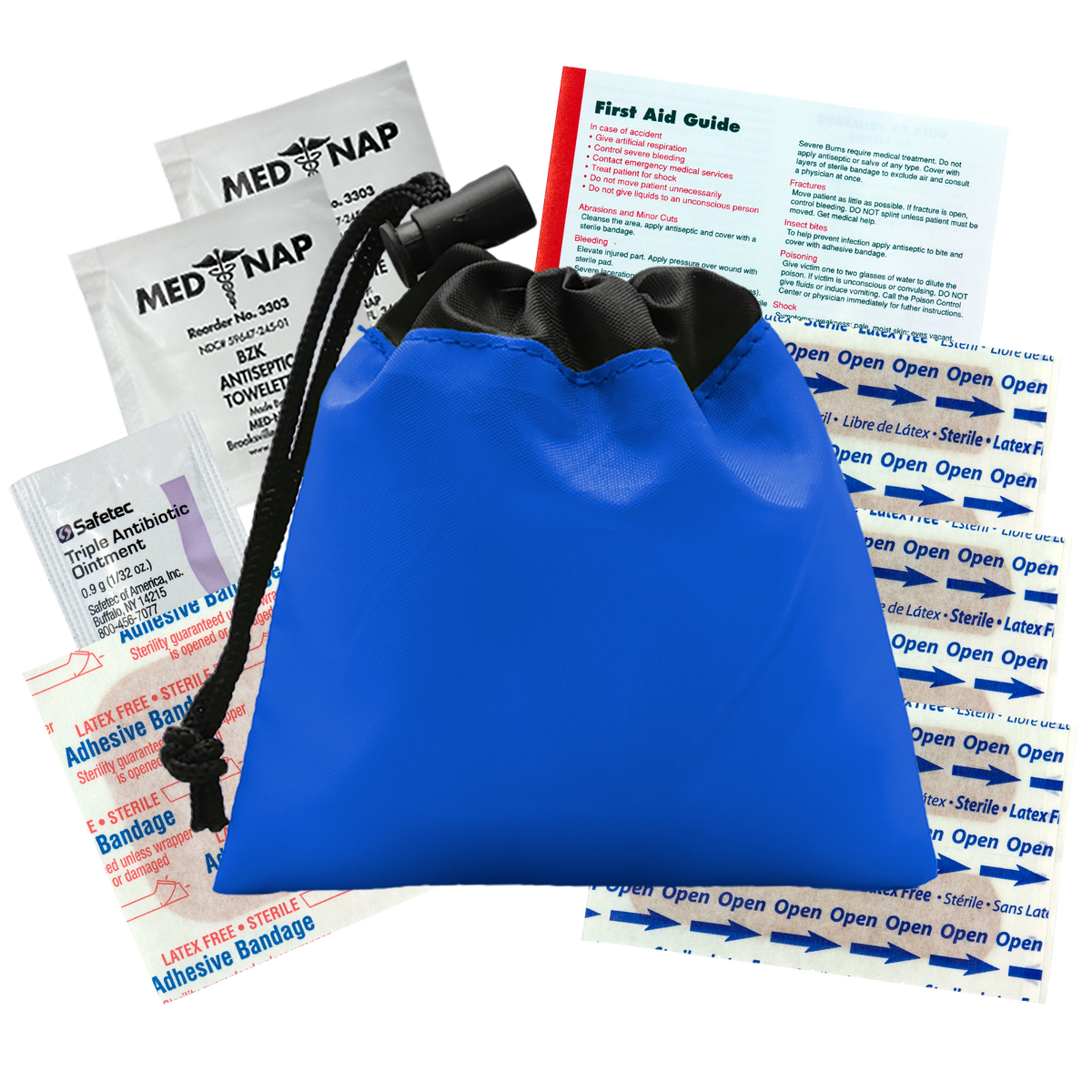 Custom logo Cinch Pouch First Aid Kit - 11 Piece