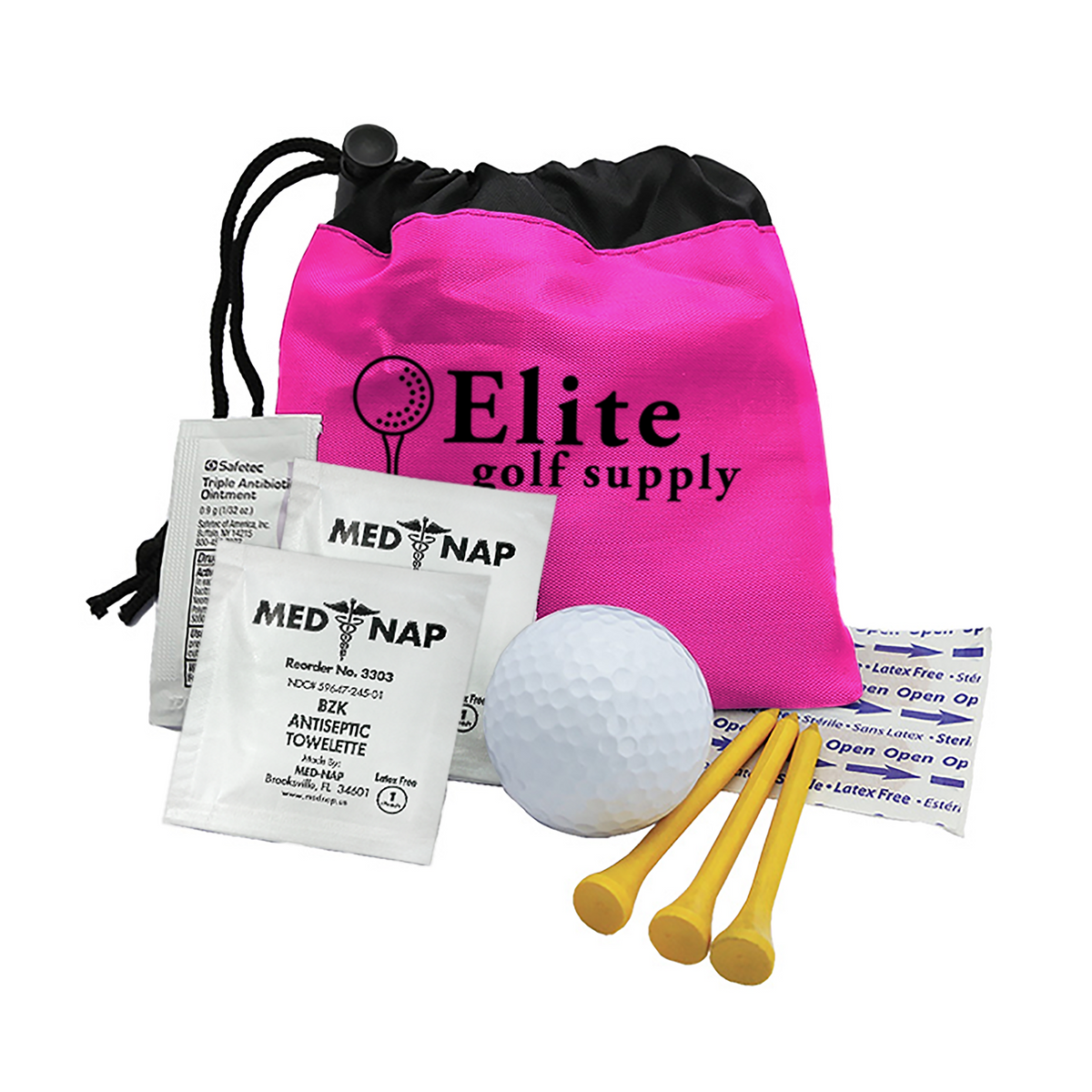 Custom logo Play-Through Cinch Pouch Golf Kit – 9 Piece