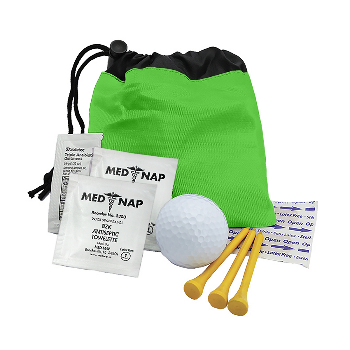 Custom logo Play-Through Cinch Pouch Golf Kit – 9 Piece