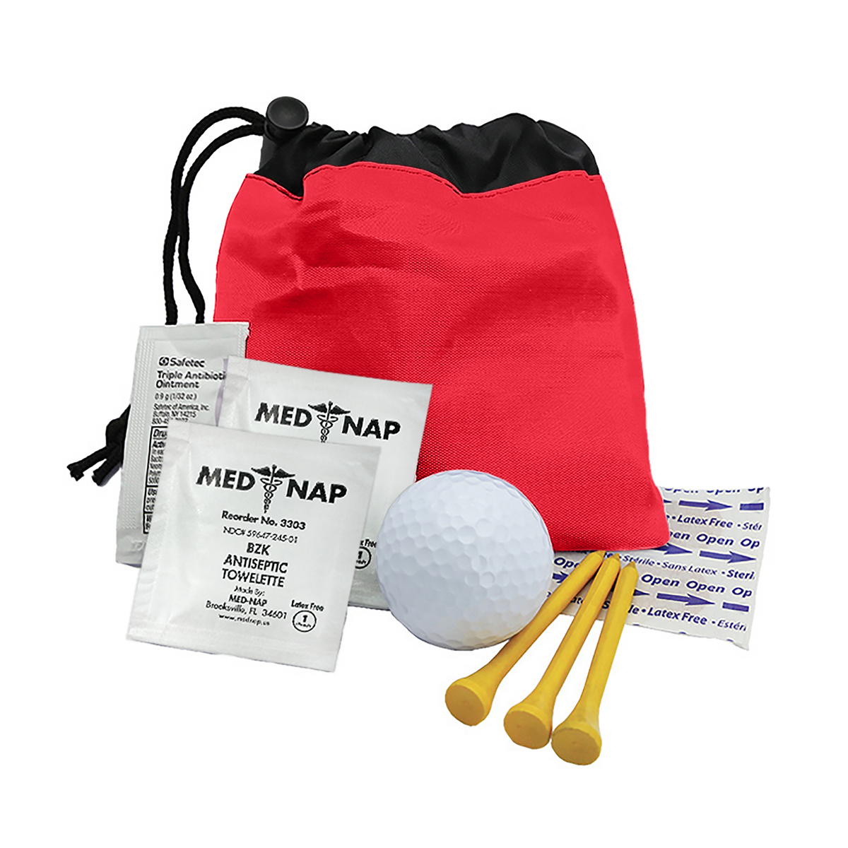 Custom logo Play-Through Cinch Pouch Golf Kit – 9 Piece