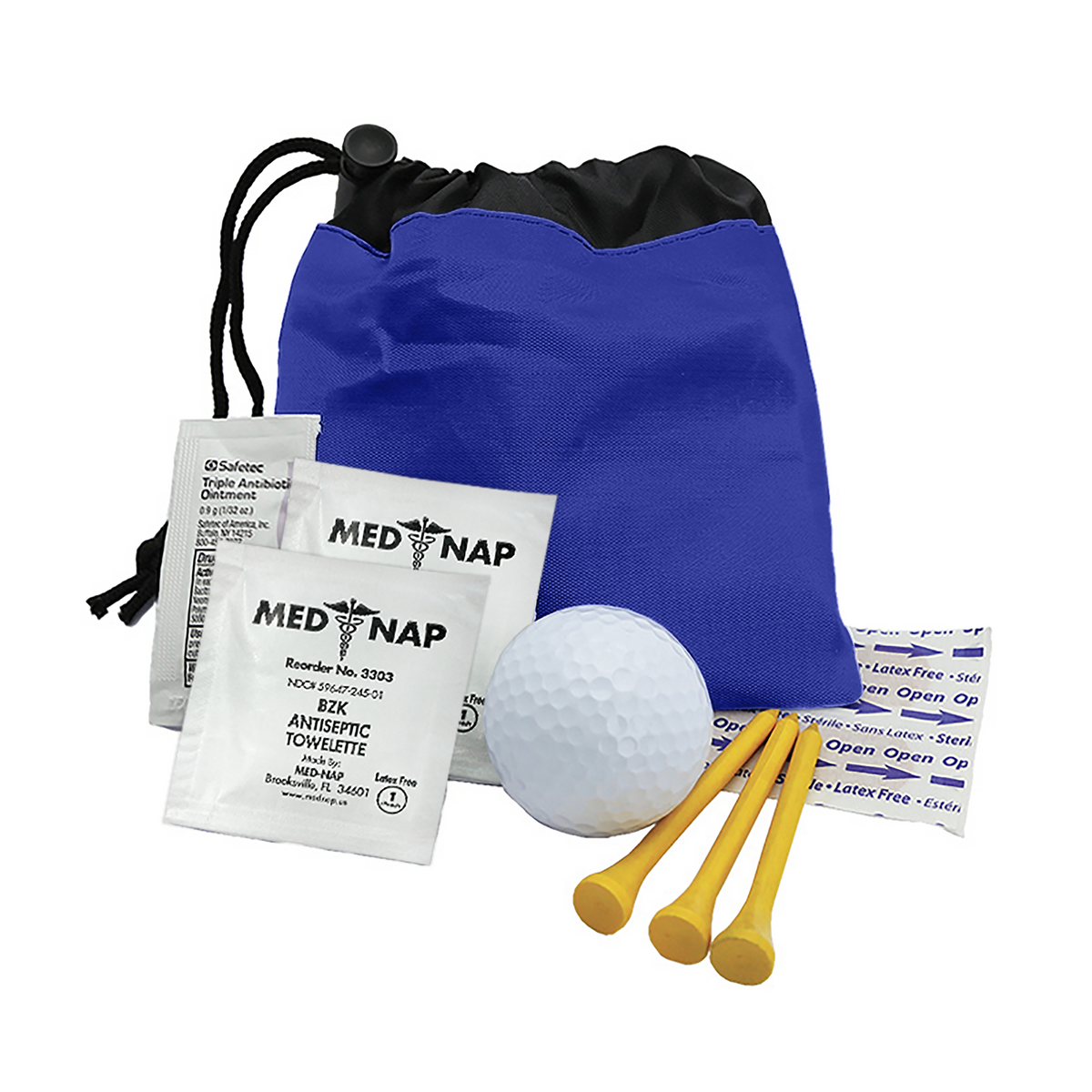 Custom logo Play-Through Cinch Pouch Golf Kit – 9 Piece