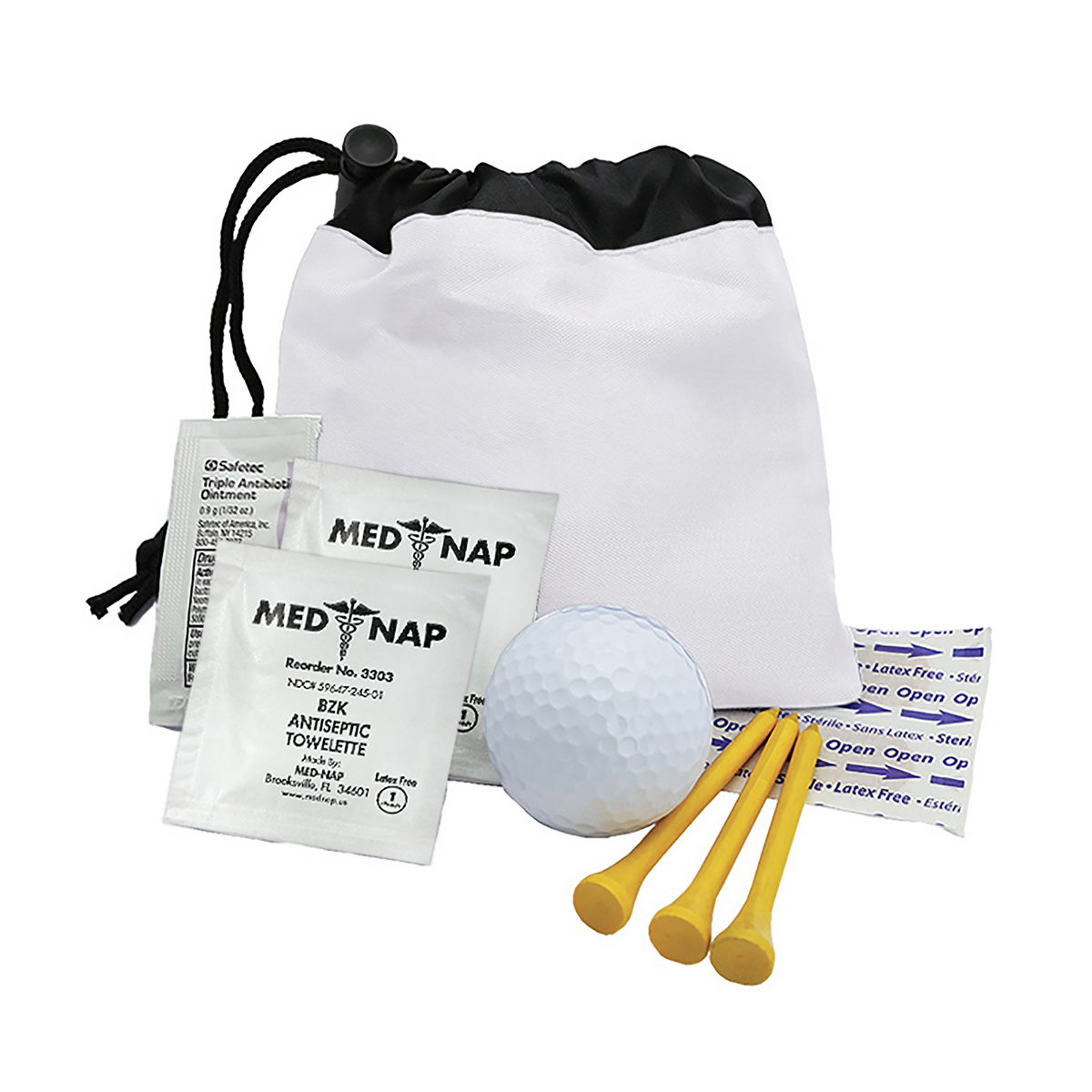 Custom logo Play-Through Cinch Pouch Golf Kit – 9 Piece